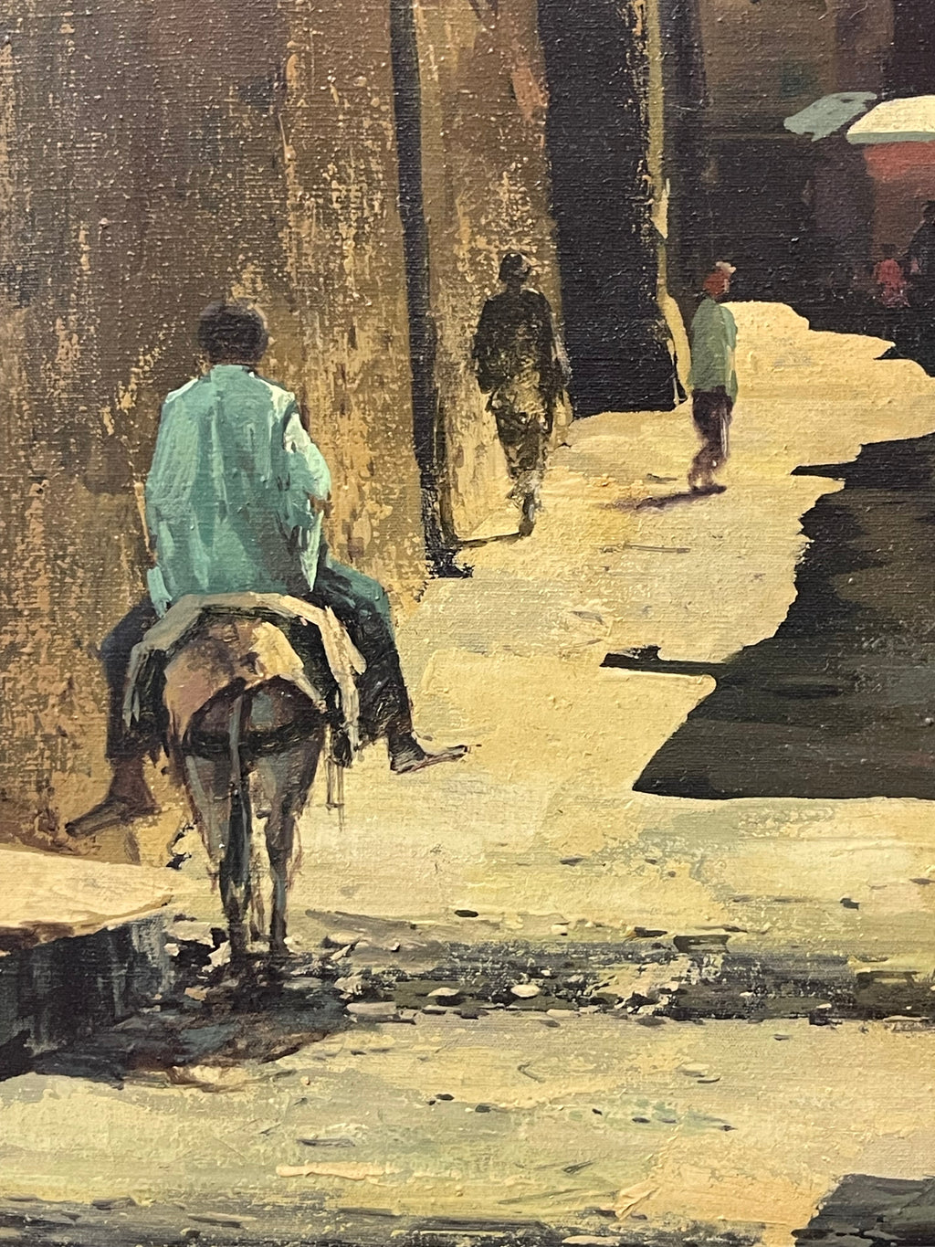 An Iranian Oil on Canvas Painting of Isfahan Street By Andro