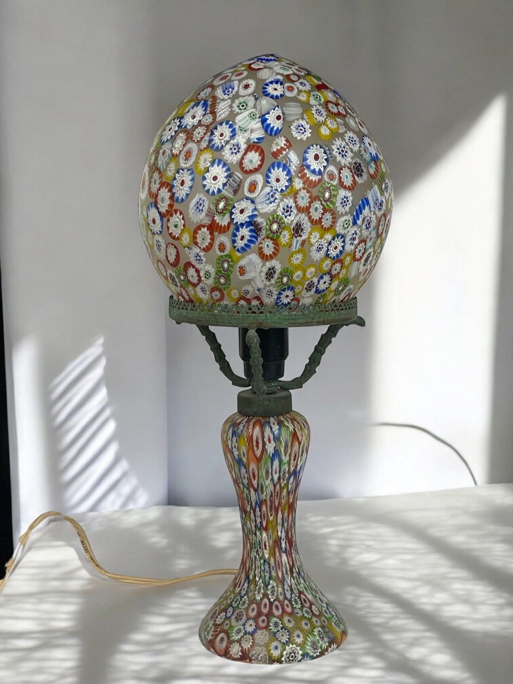 A Large Italian Millefiori Lamp