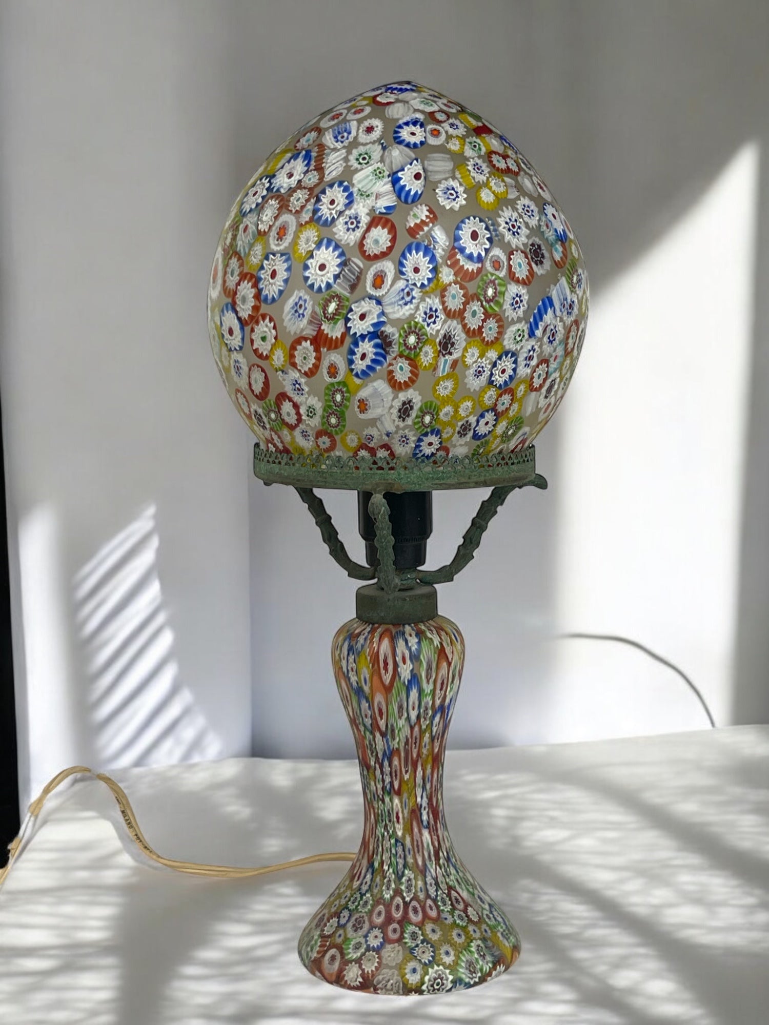 A Large Italian Millefiori Lamp