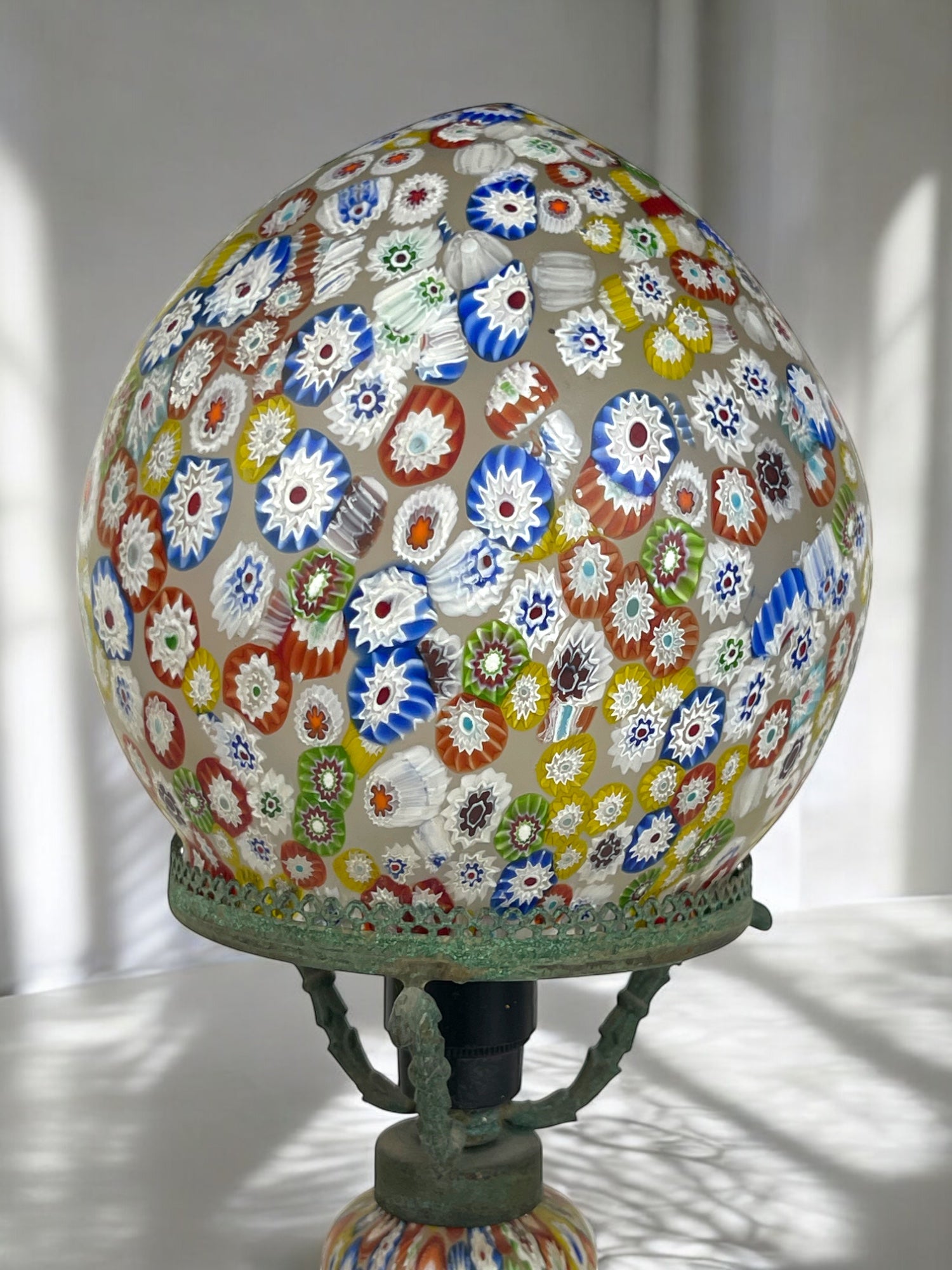 A Large Italian Millefiori Lamp