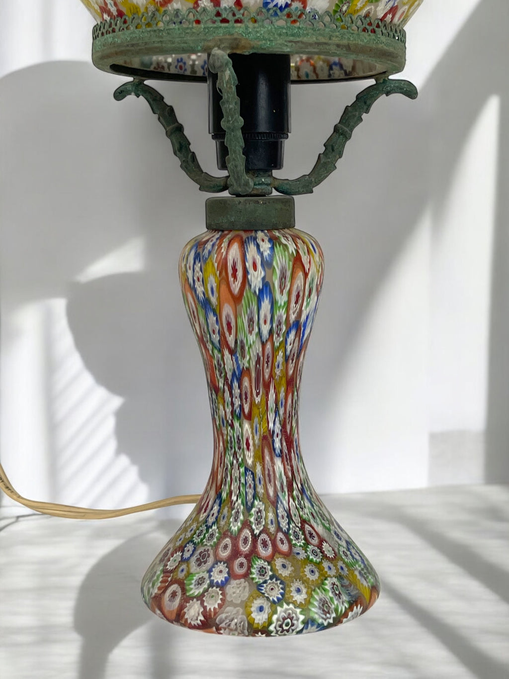 A Large Italian Millefiori Lamp