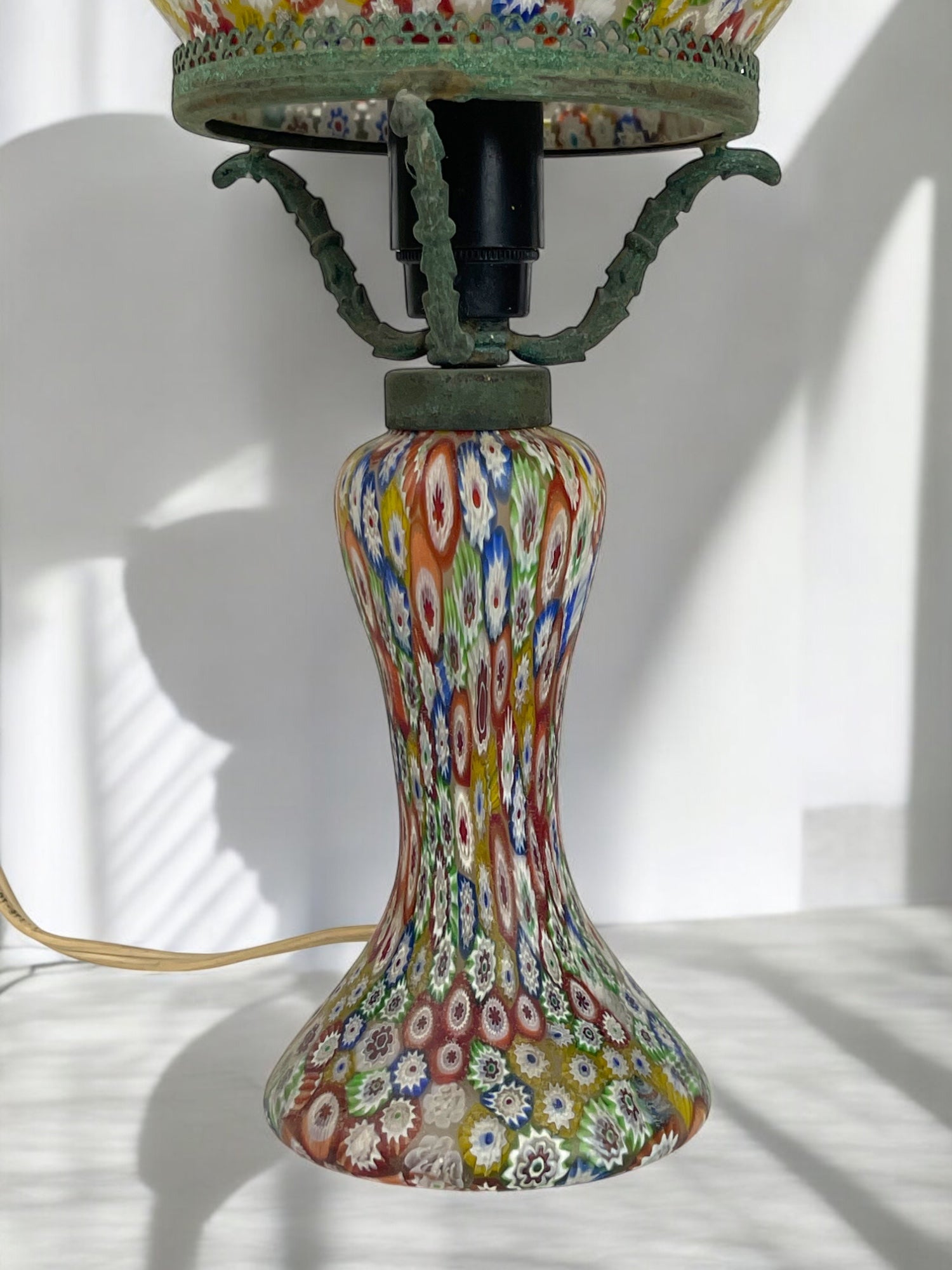 A Large Italian Millefiori Lamp