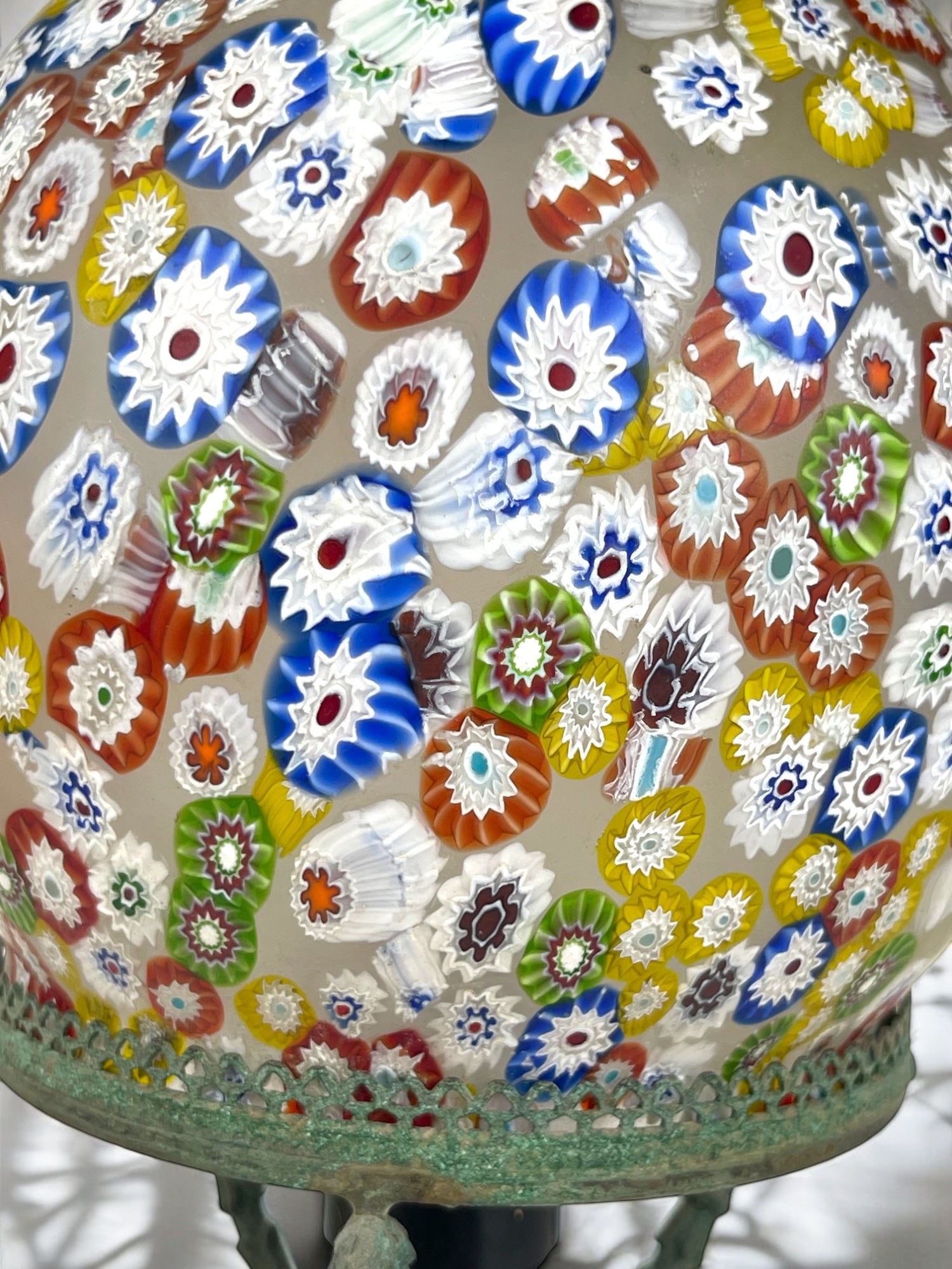 A Large Italian Millefiori Lamp