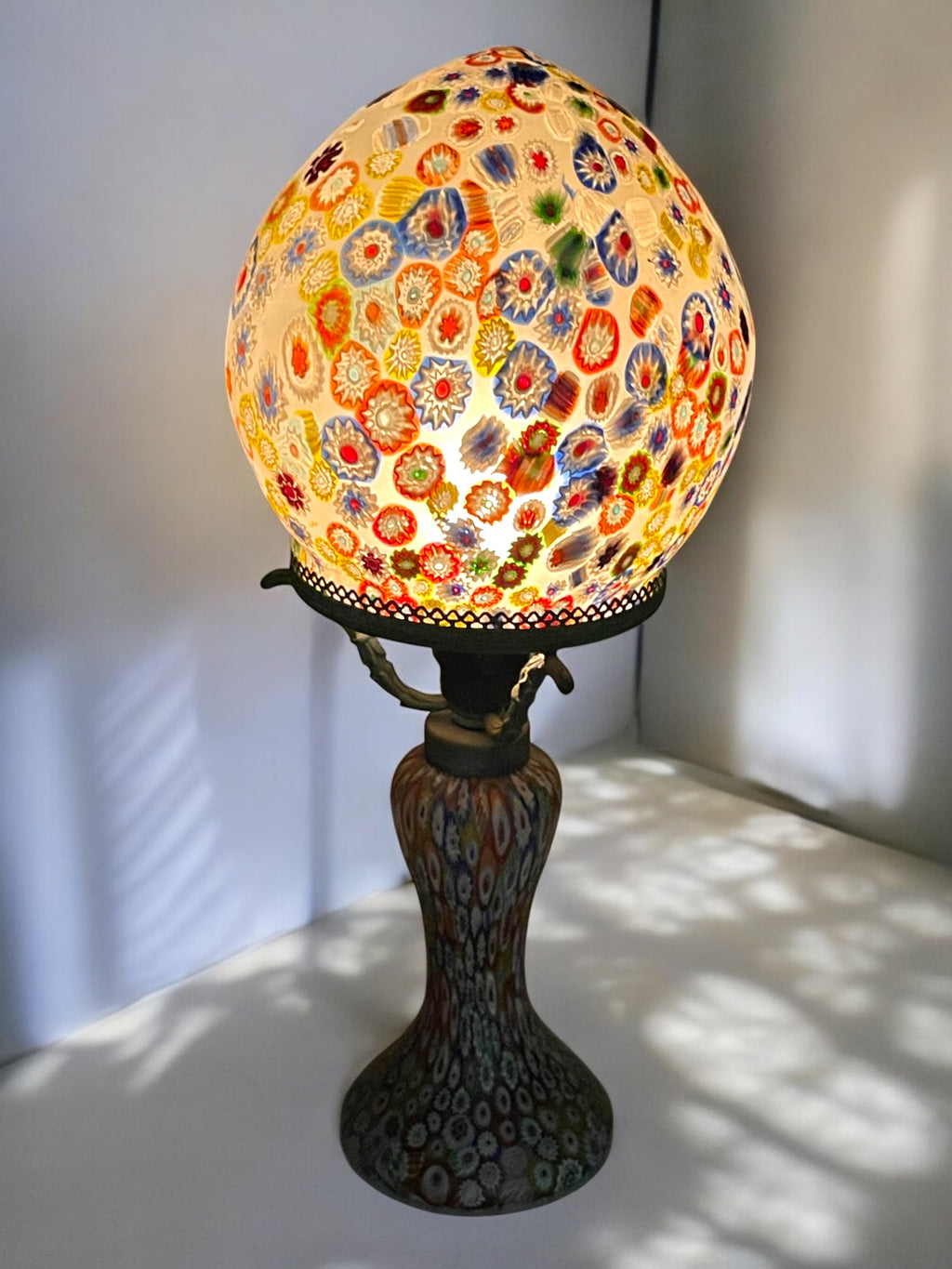 A Large Italian Millefiori Lamp