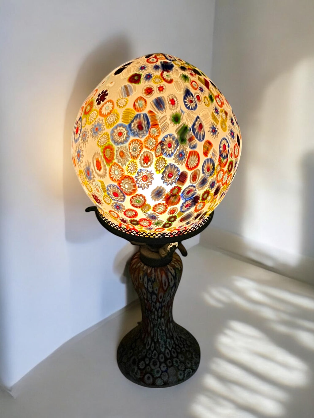 A Large Italian Millefiori Lamp