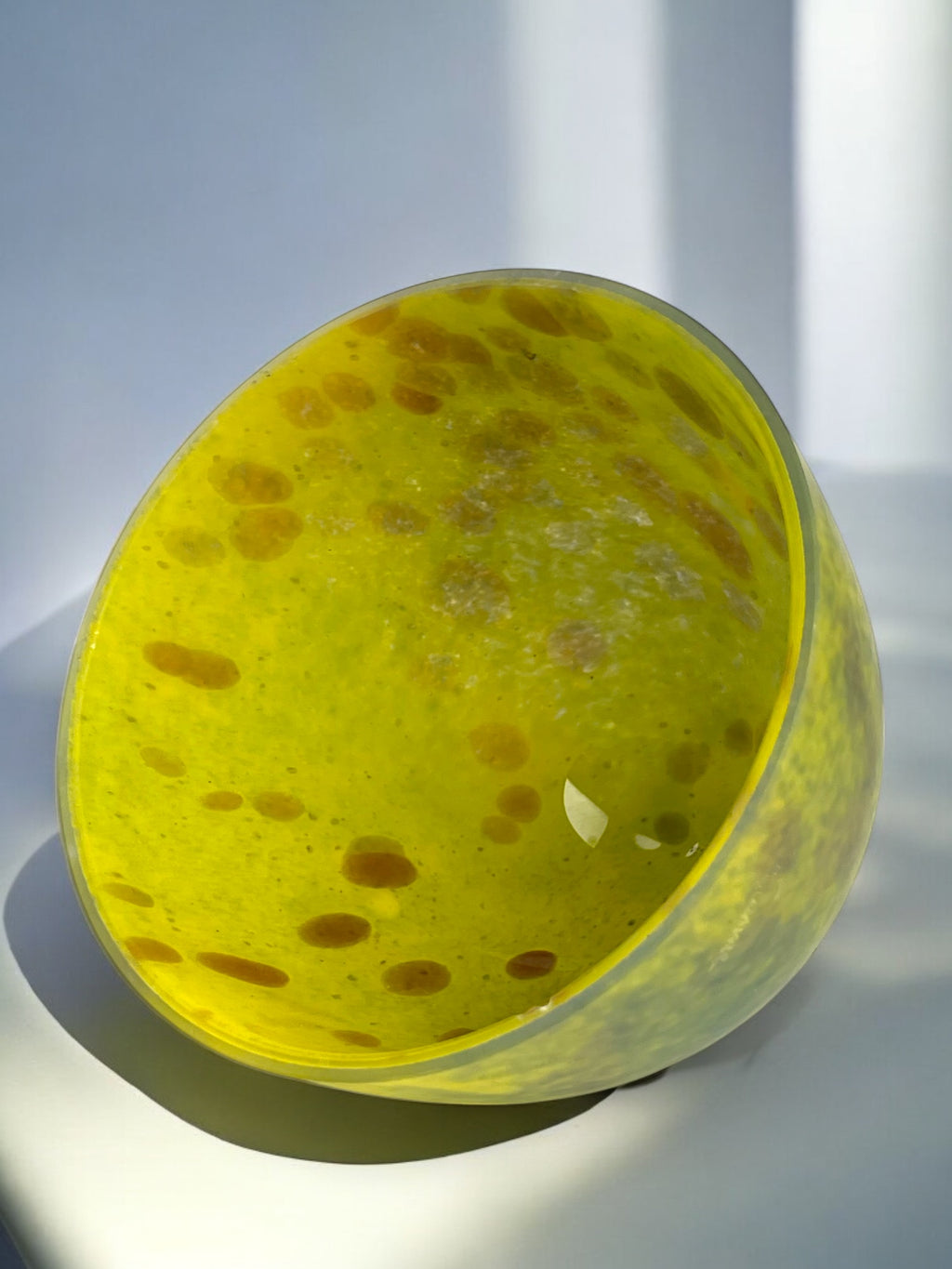 An Art Deco French Pistachio Color Mushroom Lamp