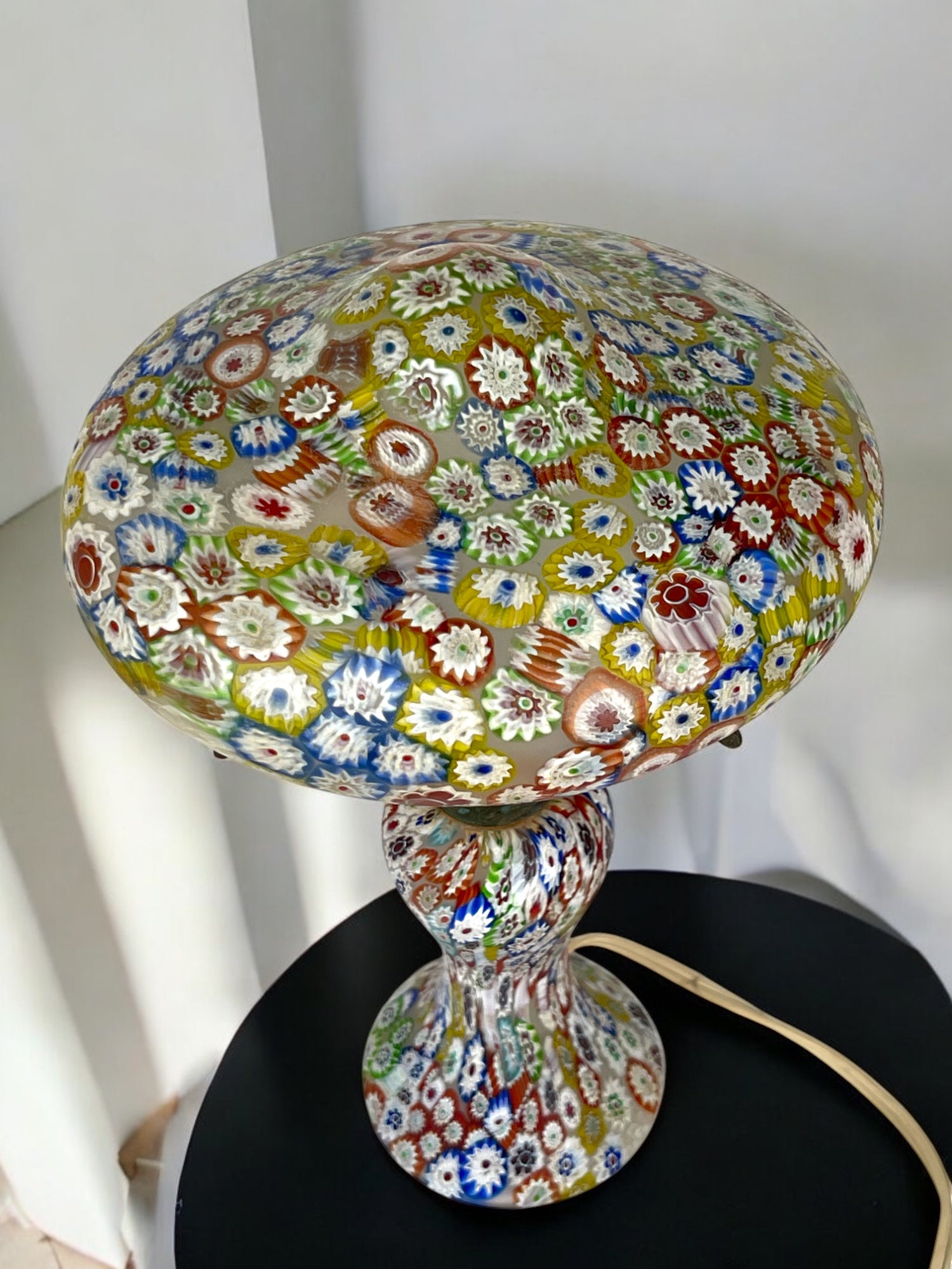 A Pair of Italian Millefiori Lamps