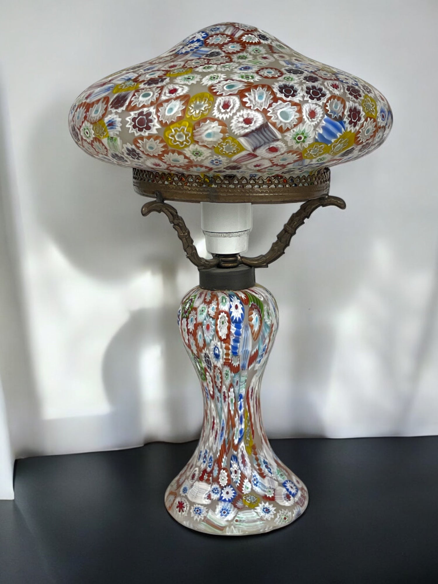 A Pair of Italian Millefiori Lamps