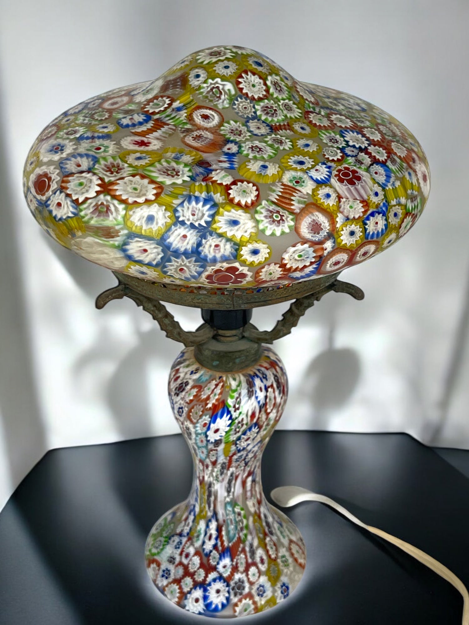 A Pair of Italian Millefiori Lamps