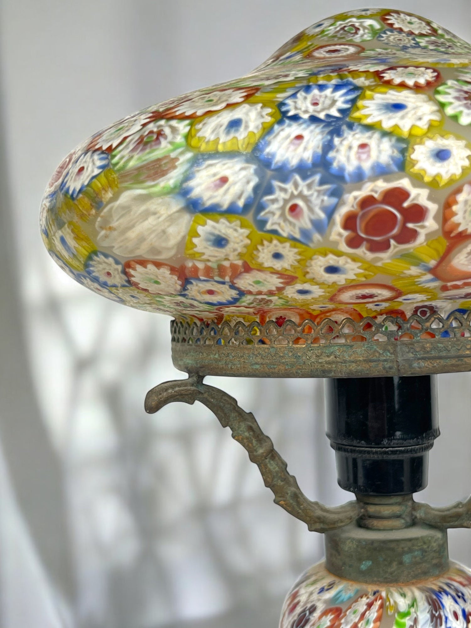 A Pair of Italian Millefiori Lamps