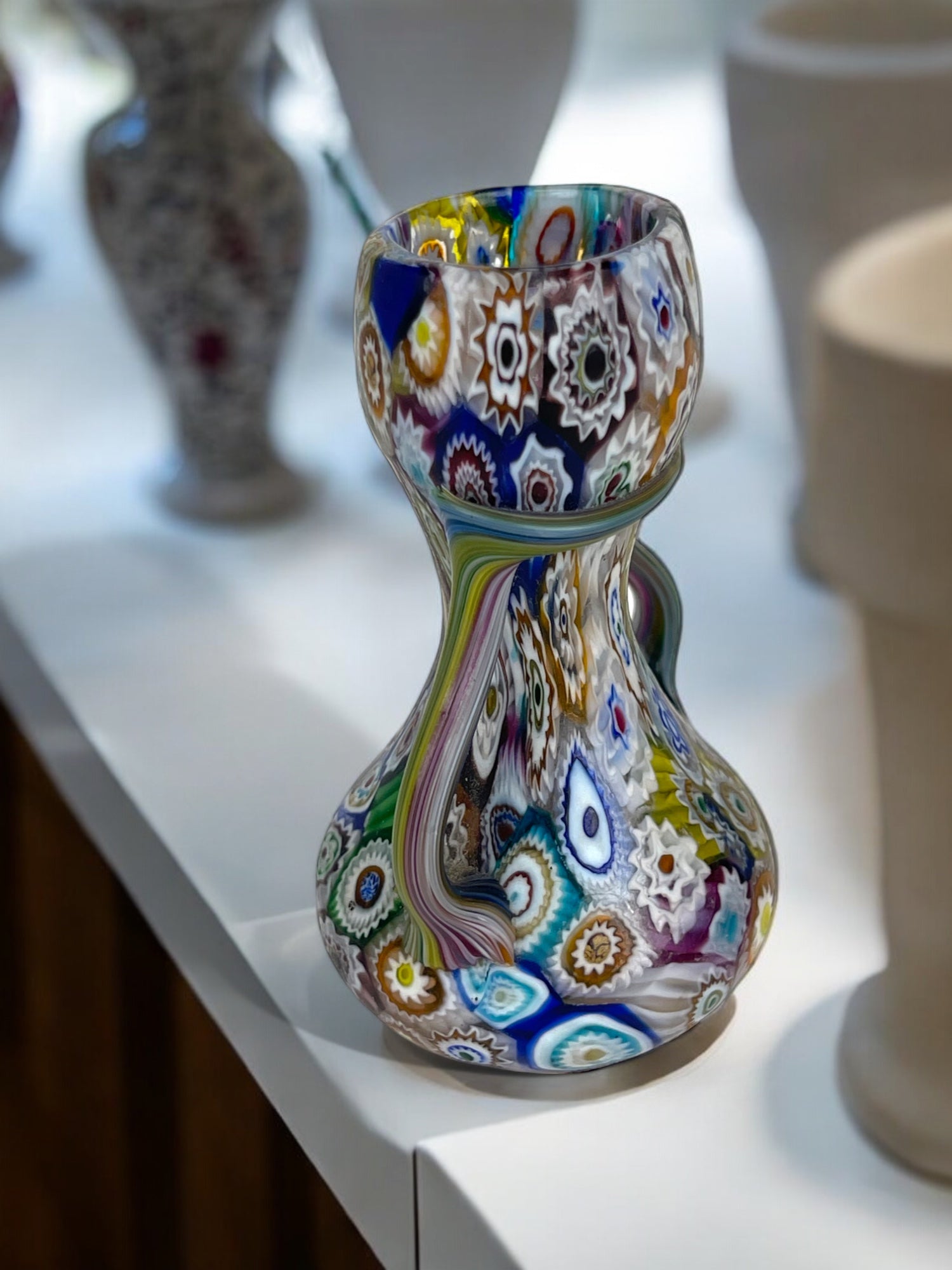 An Italian Millefiori Glass Miniature Vase
