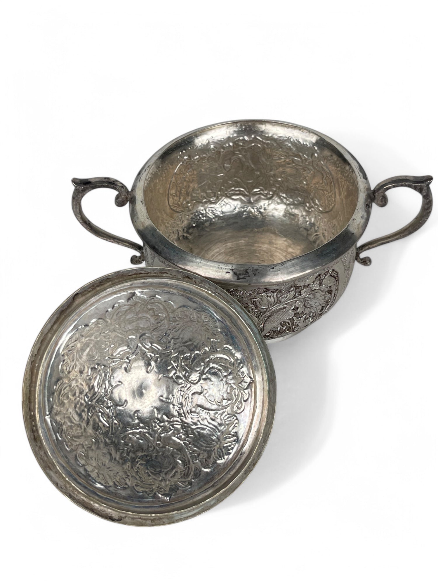 A Persian 84 Silver Handmade Sugar Bowl