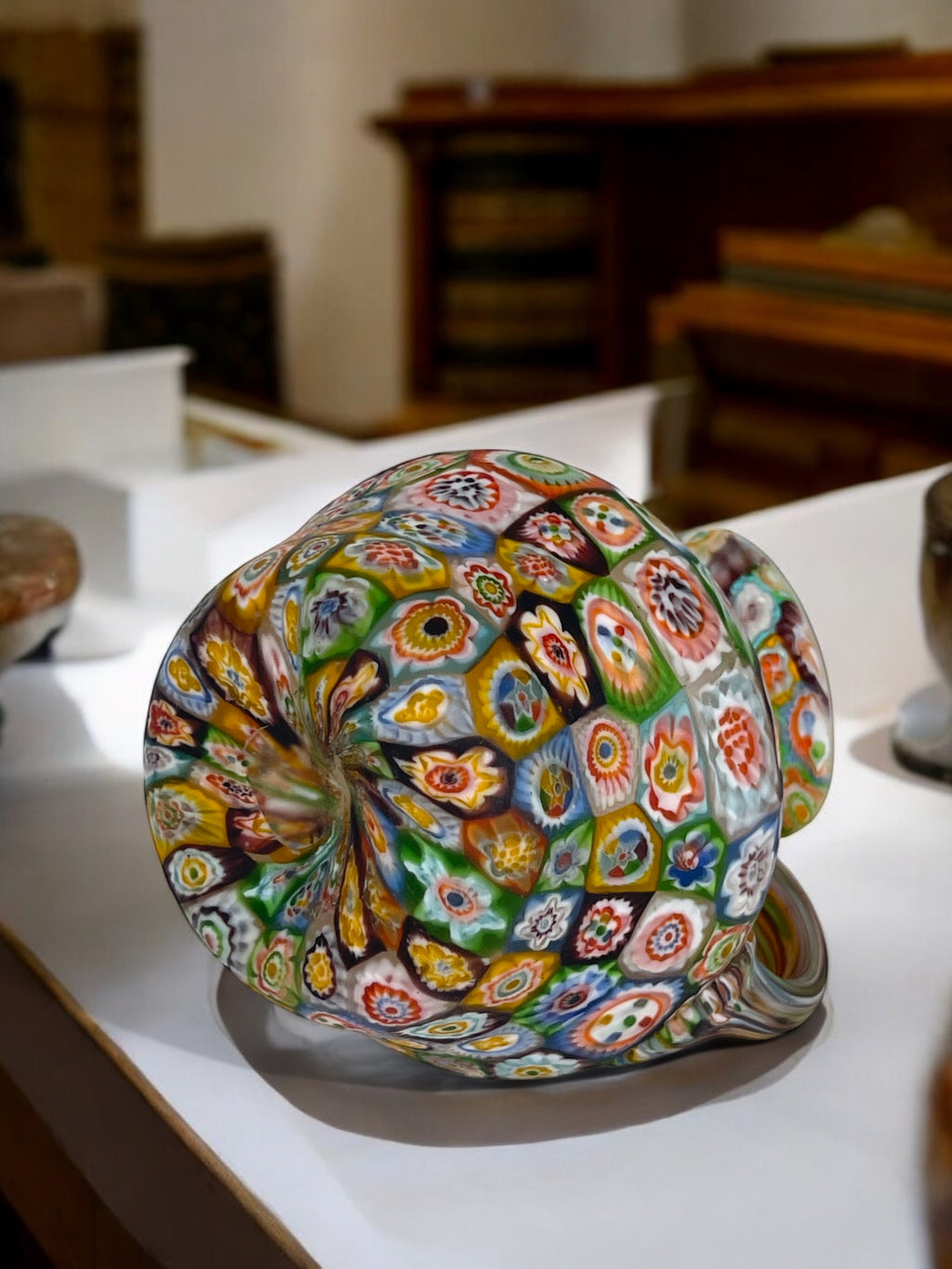 An Italian Millefiori Miniature Glass Pitcher