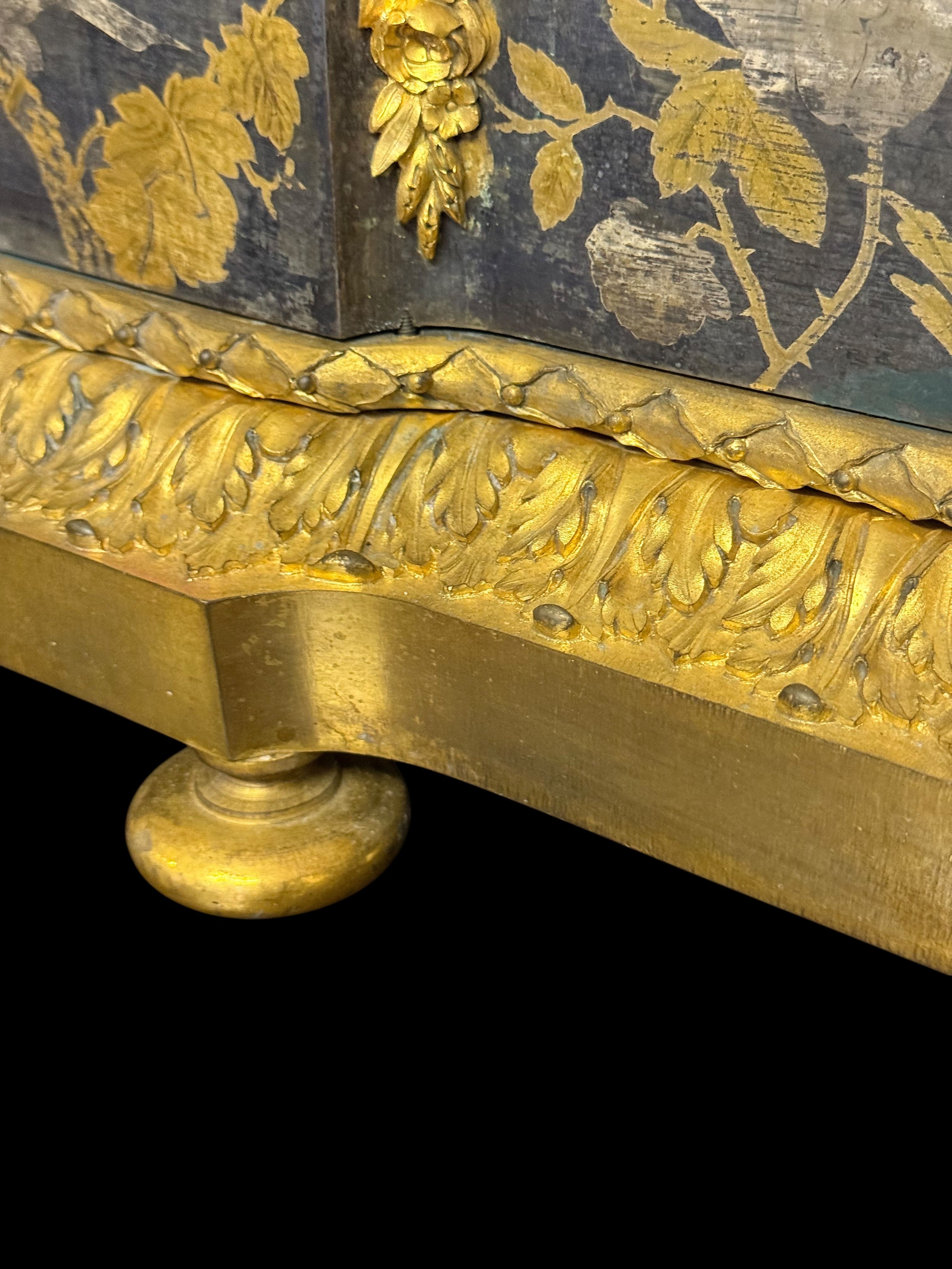 A Fine 19th Century French Gilt Bronze Chinoiserie Jardiniere By Barbedienne