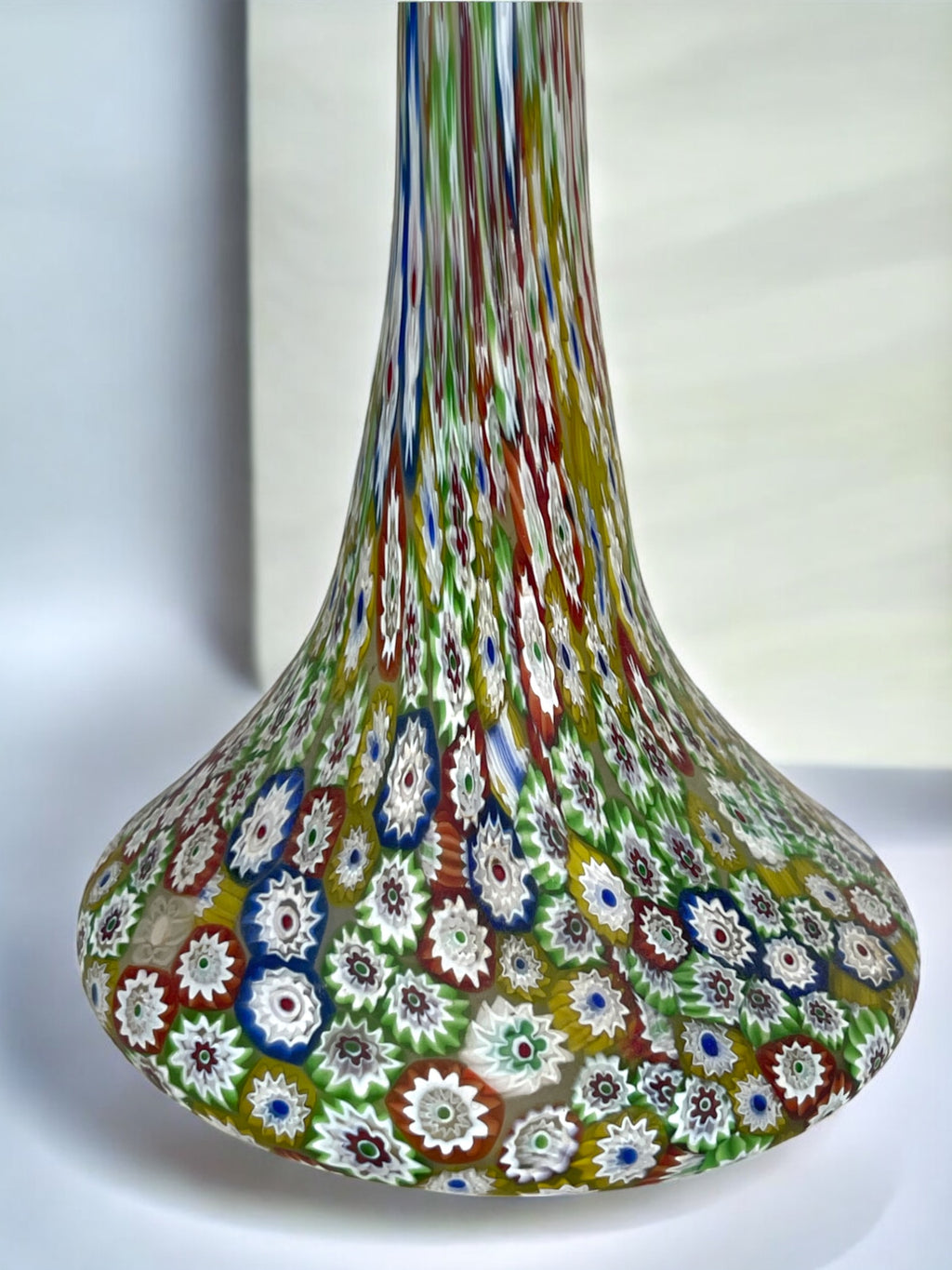 Lot of 2 Italian Millefiori Glass Bottles