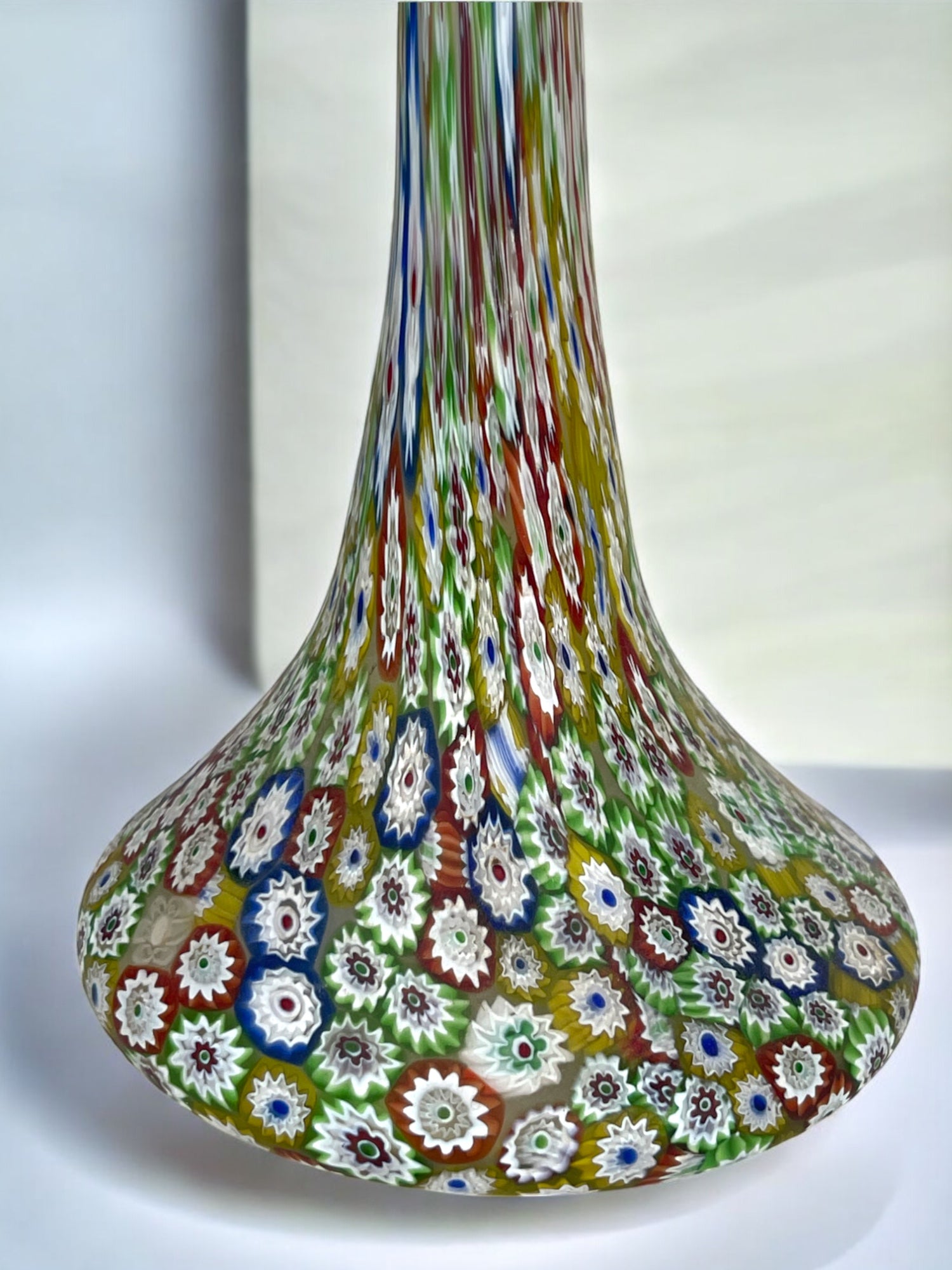 Lot of 2 Italian Millefiori Glass Bottles