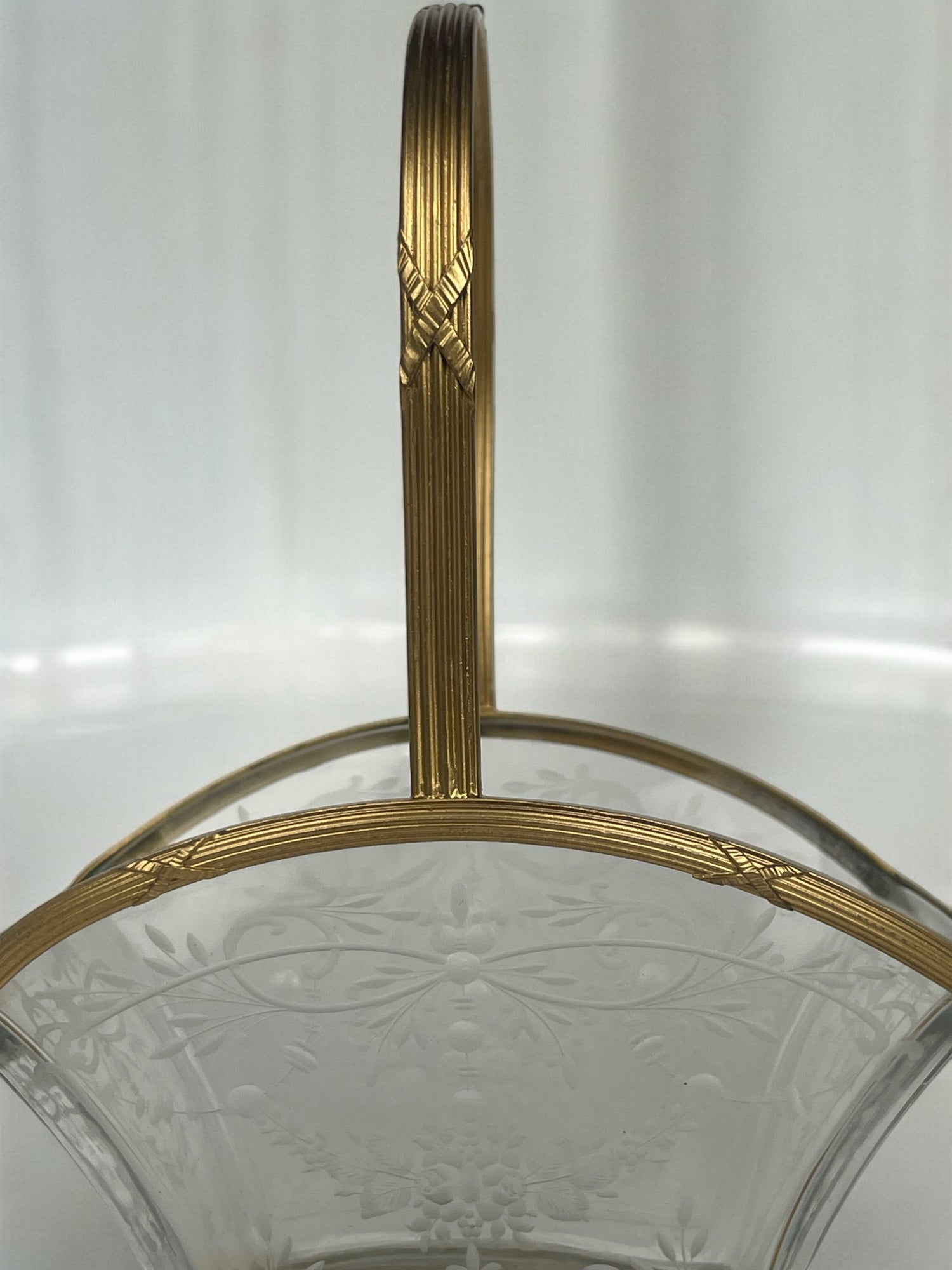 19th Century Baccarat Hand Carved Ormolu Mounted Garniture Set