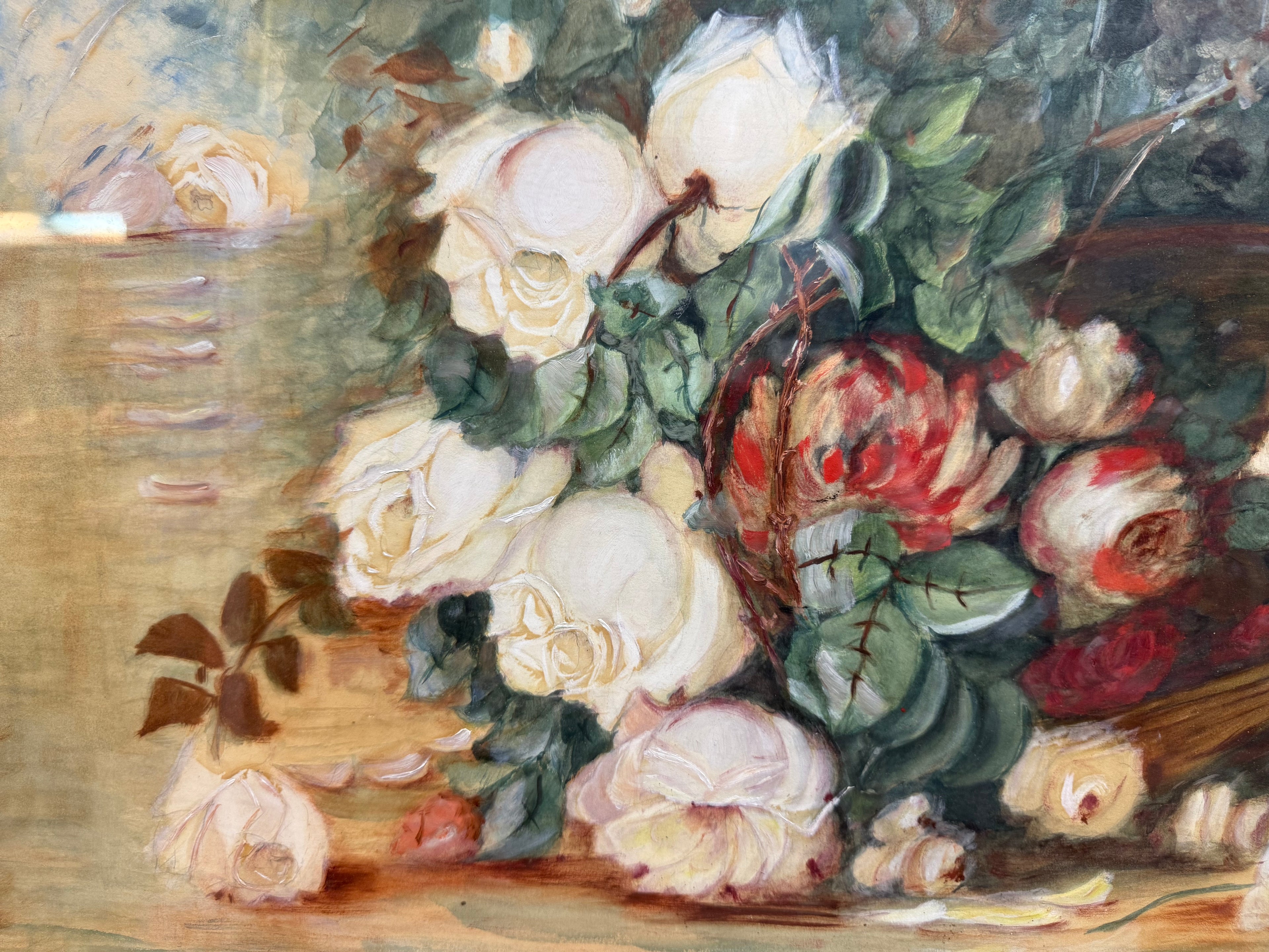A American Pastel On Paper Still Life Painting By Faudey