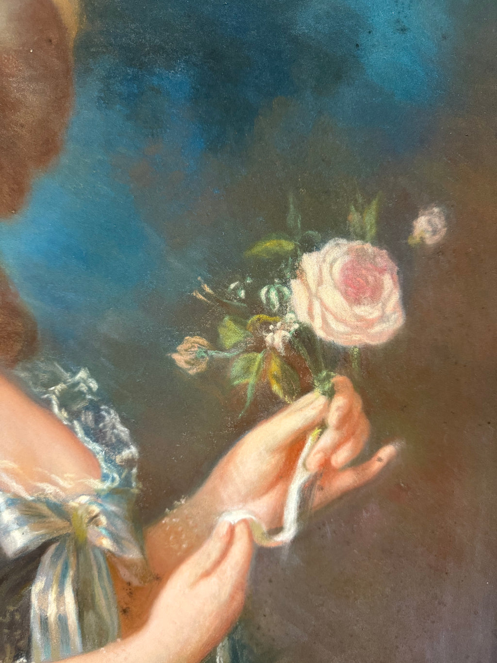 A Pastel on Canvas Painting of Marie Antoinette after Élisabeth-Louise Vigée Le Brun