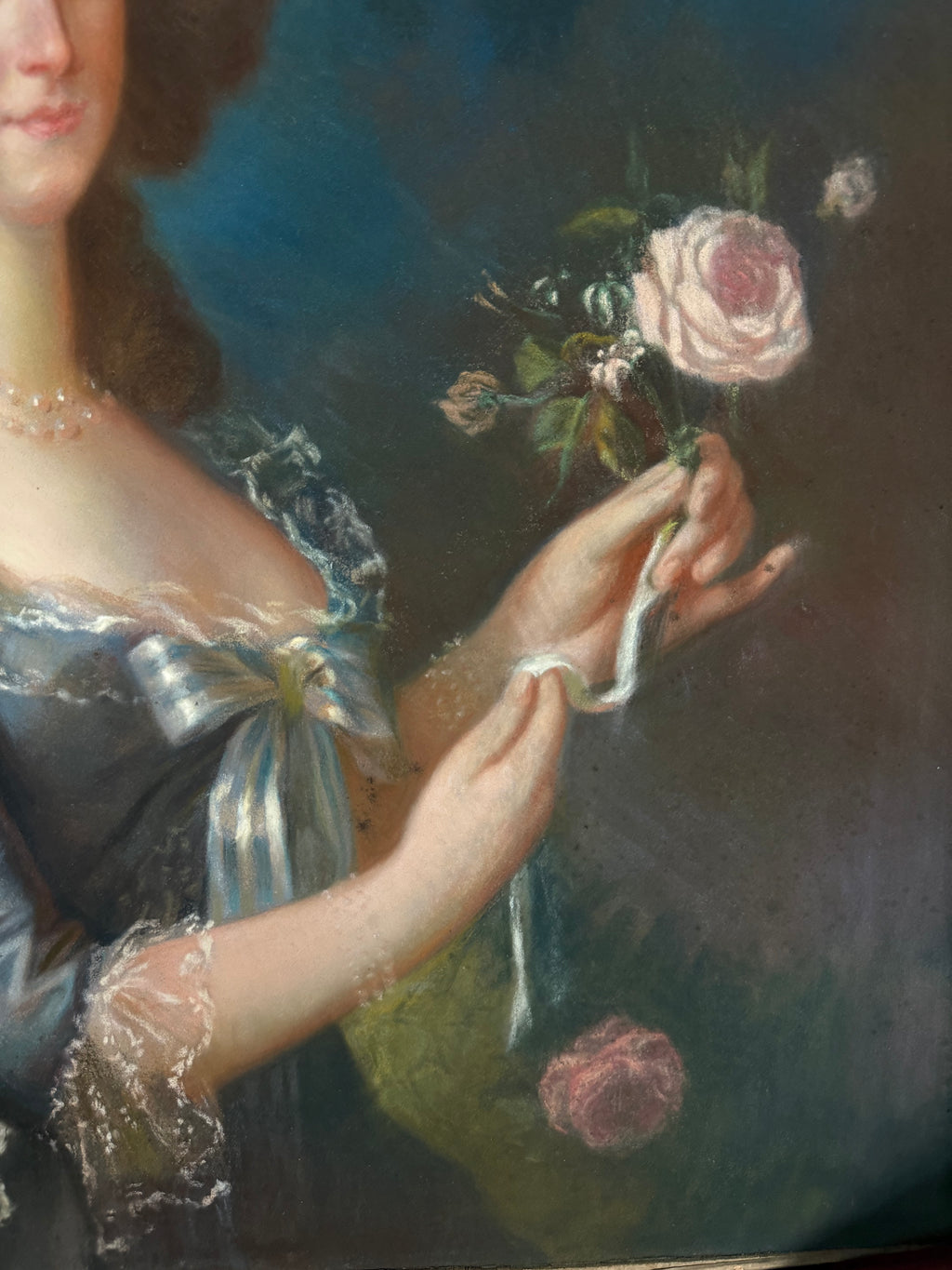 A Pastel on Canvas Painting of Marie Antoinette after Élisabeth-Louise Vigée Le Brun