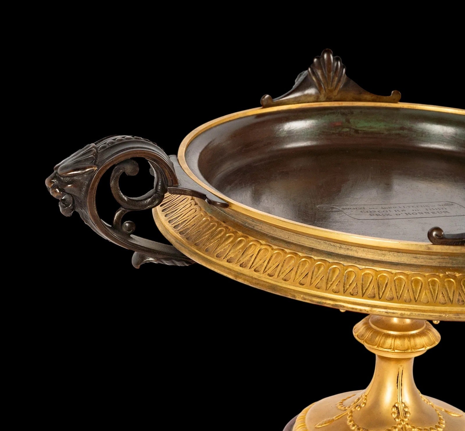 A 19th Century French Gilt Bronze Mounted Rouge Marble Centerpiece