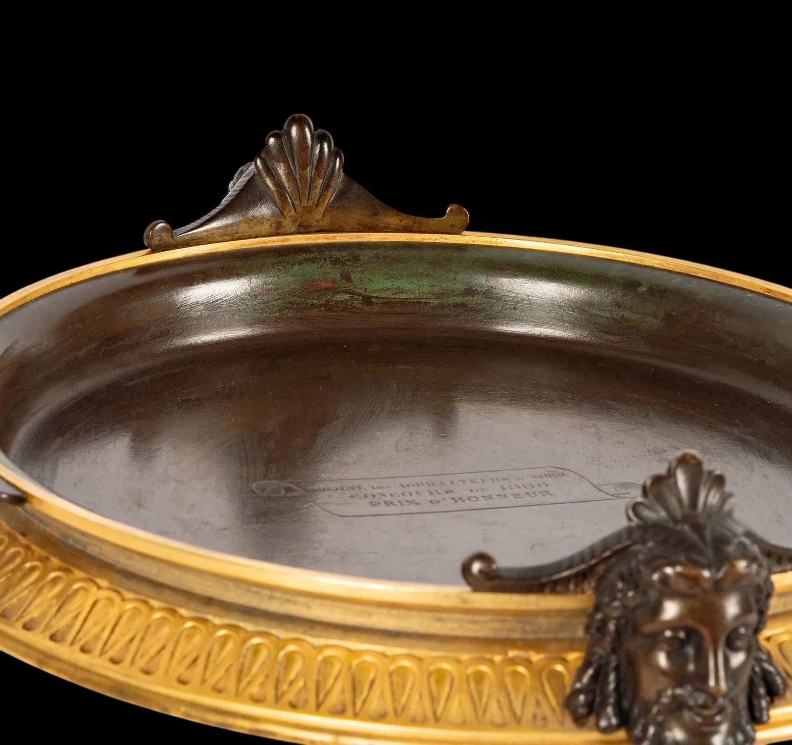 A 19th Century French Gilt Bronze Mounted Rouge Marble Centerpiece