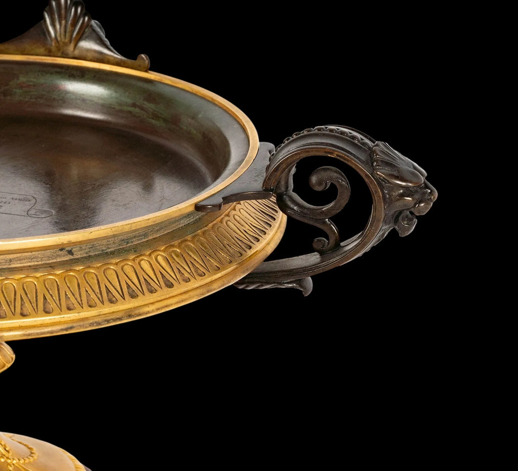 A 19th Century French Gilt Bronze Mounted Rouge Marble Centerpiece