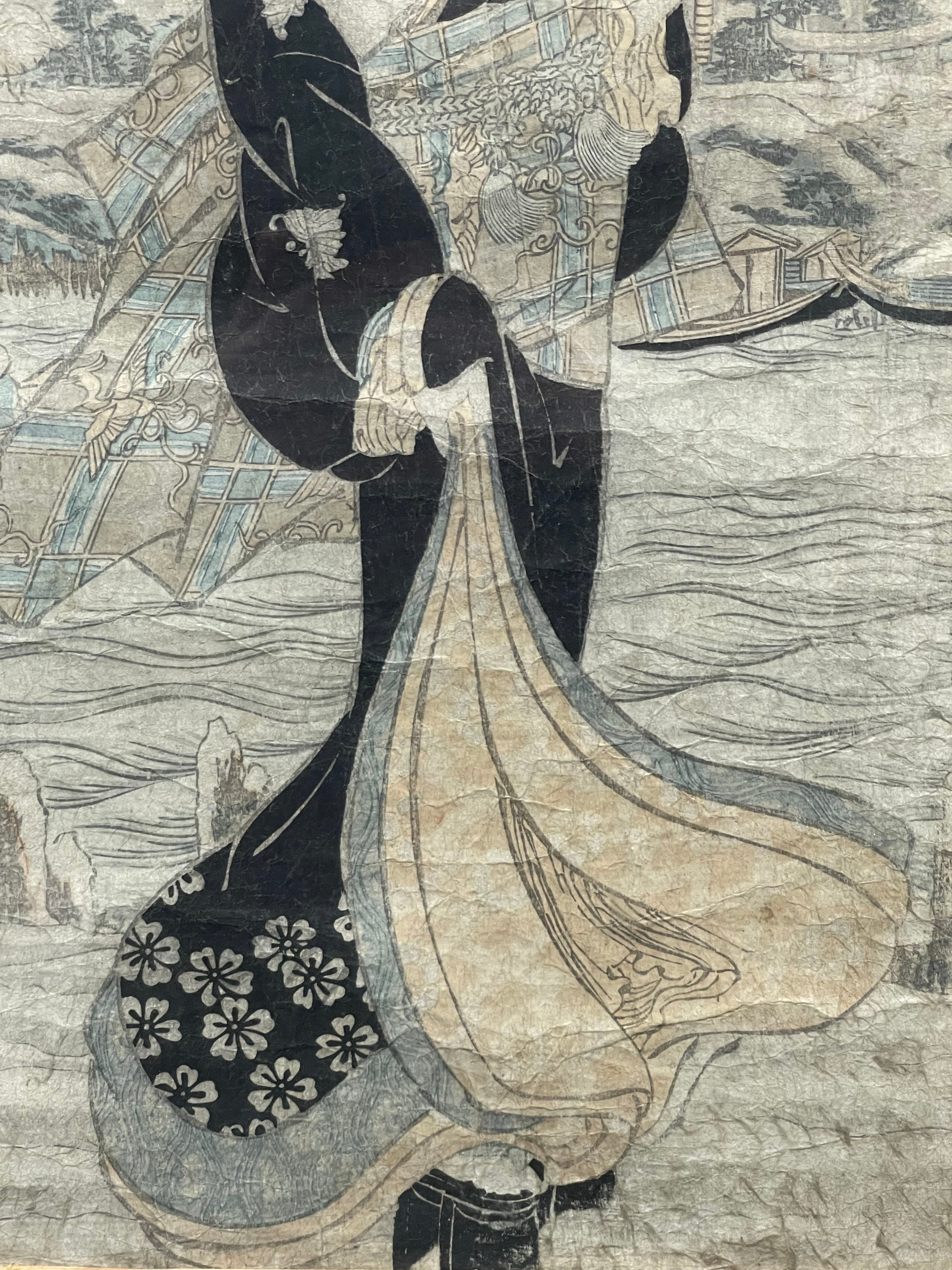A Pair of Japanese Woodblock Paintings By Utagawa Kunisada (Toyokuni iii)