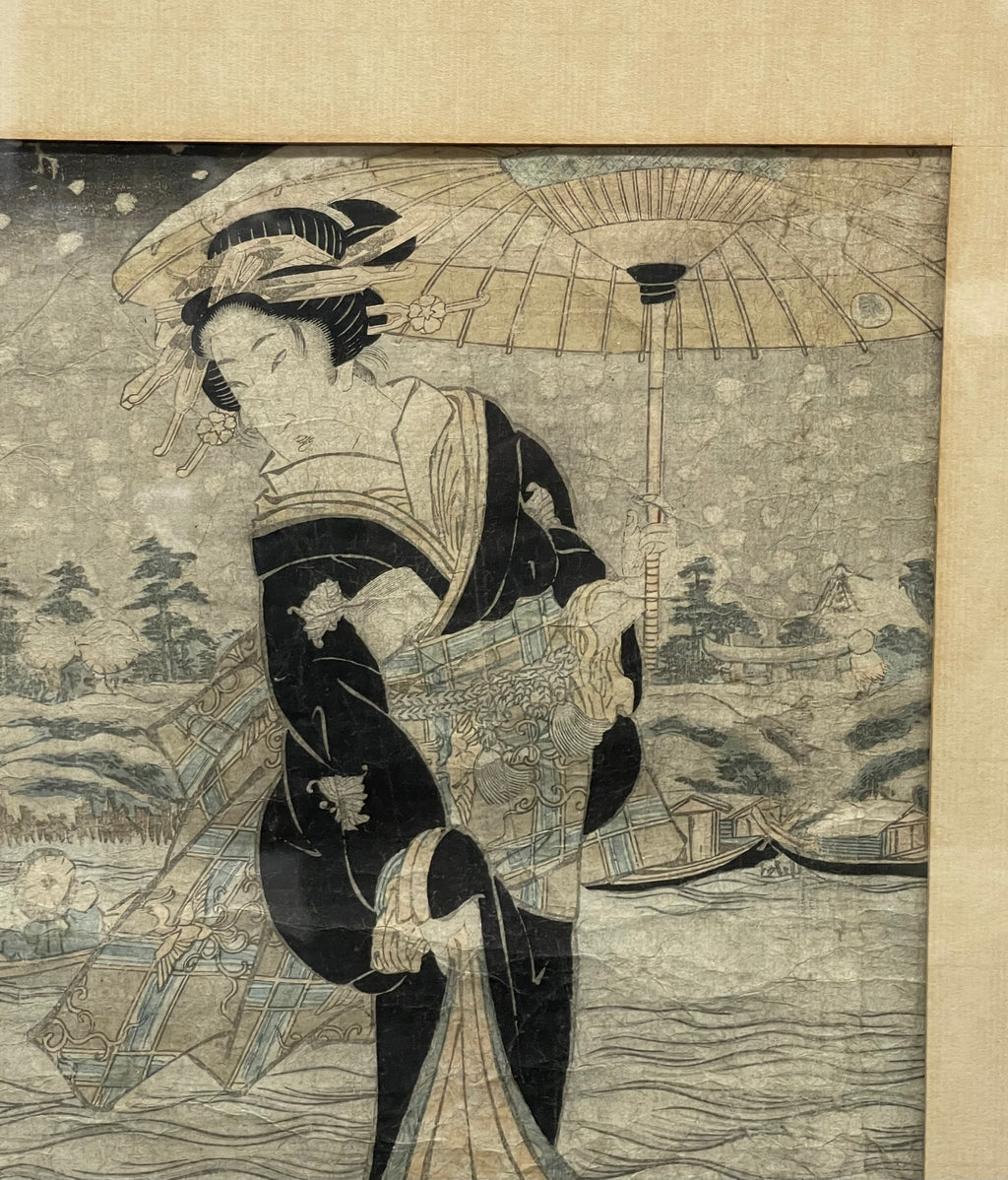 A Pair of Japanese Woodblock Paintings By Utagawa Kunisada (Toyokuni iii)
