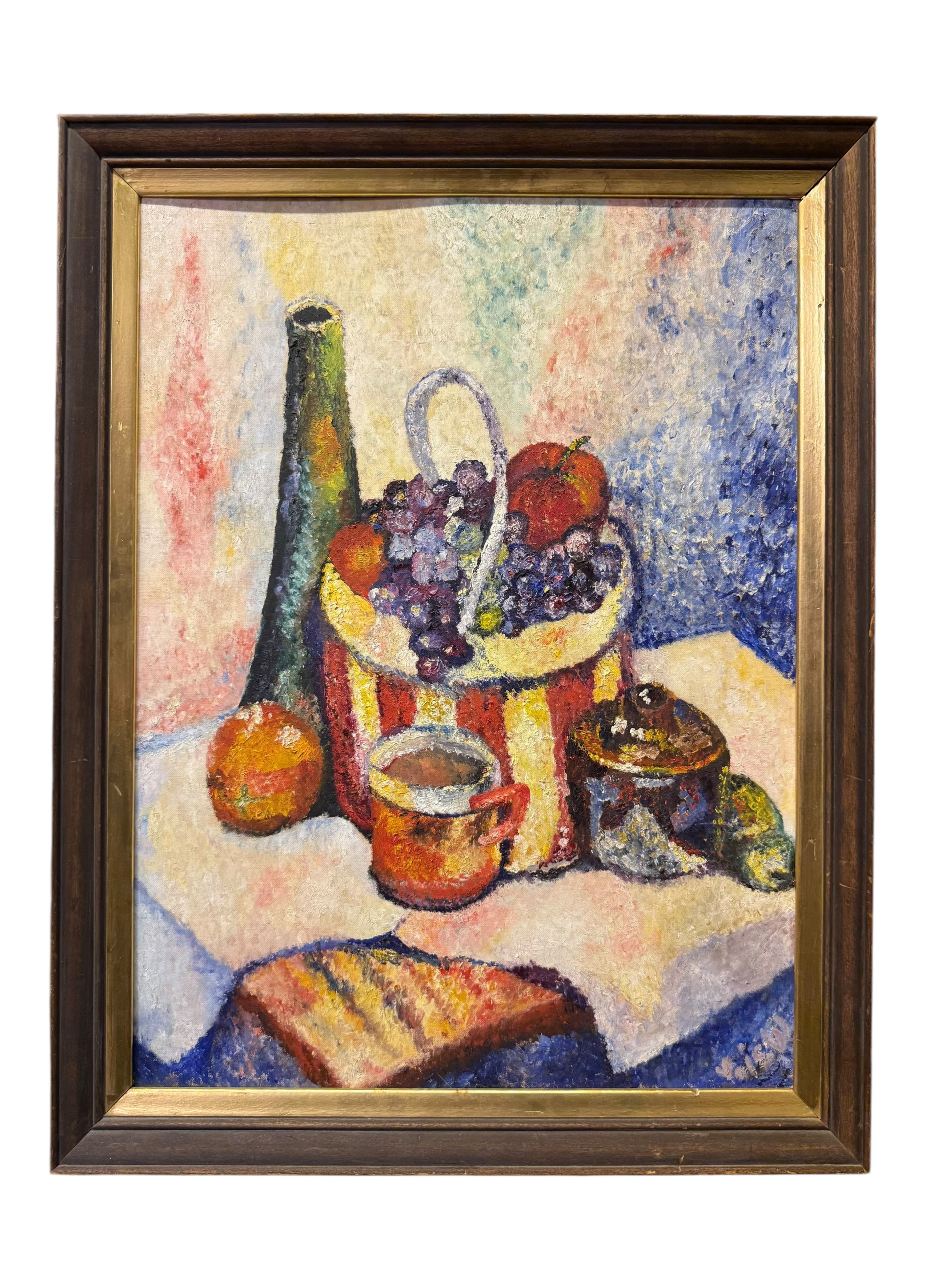 A Continental Impressionist Oil On board Still Life Painting