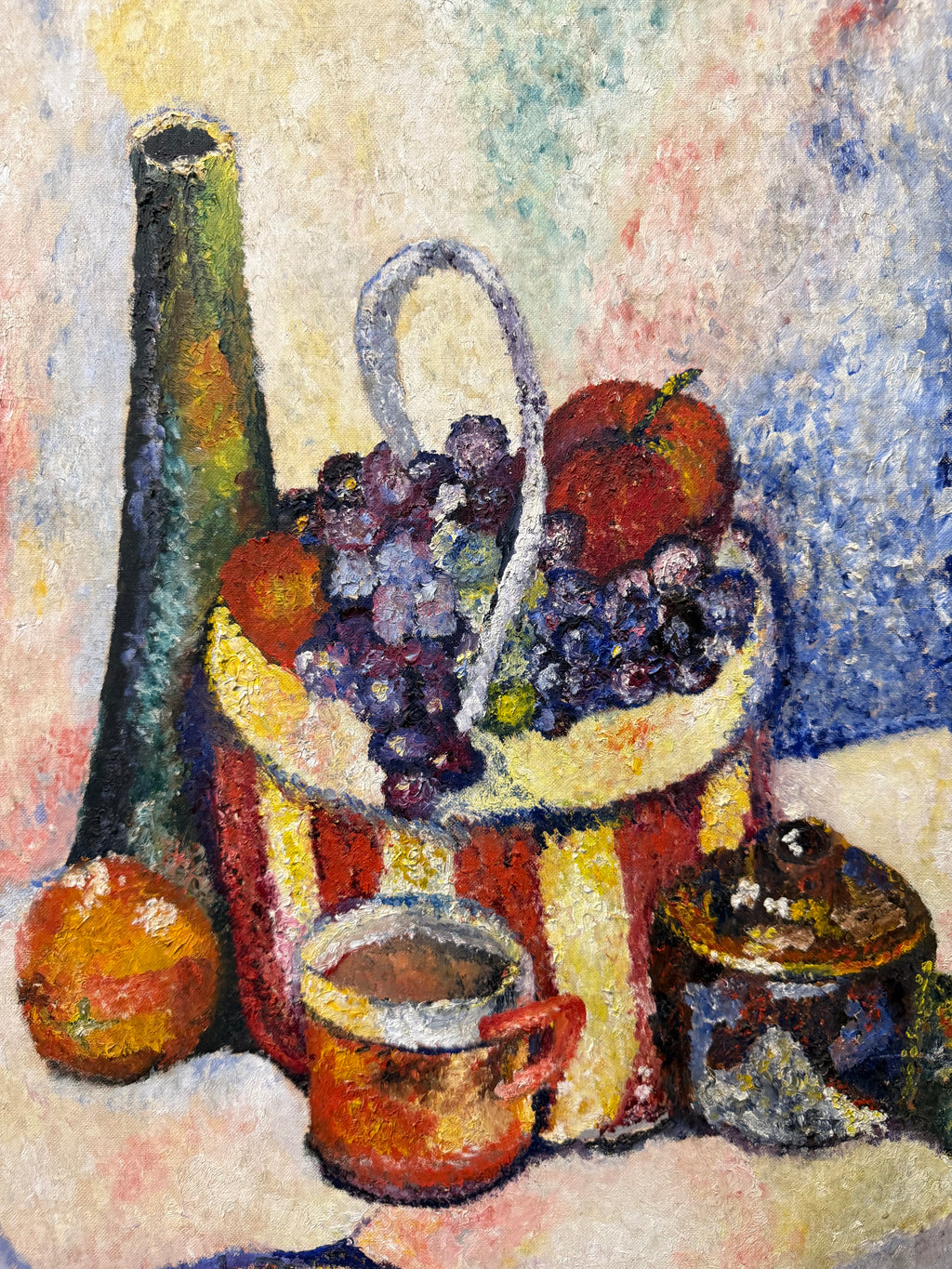 A Continental Impressionist Oil On board Still Life Painting