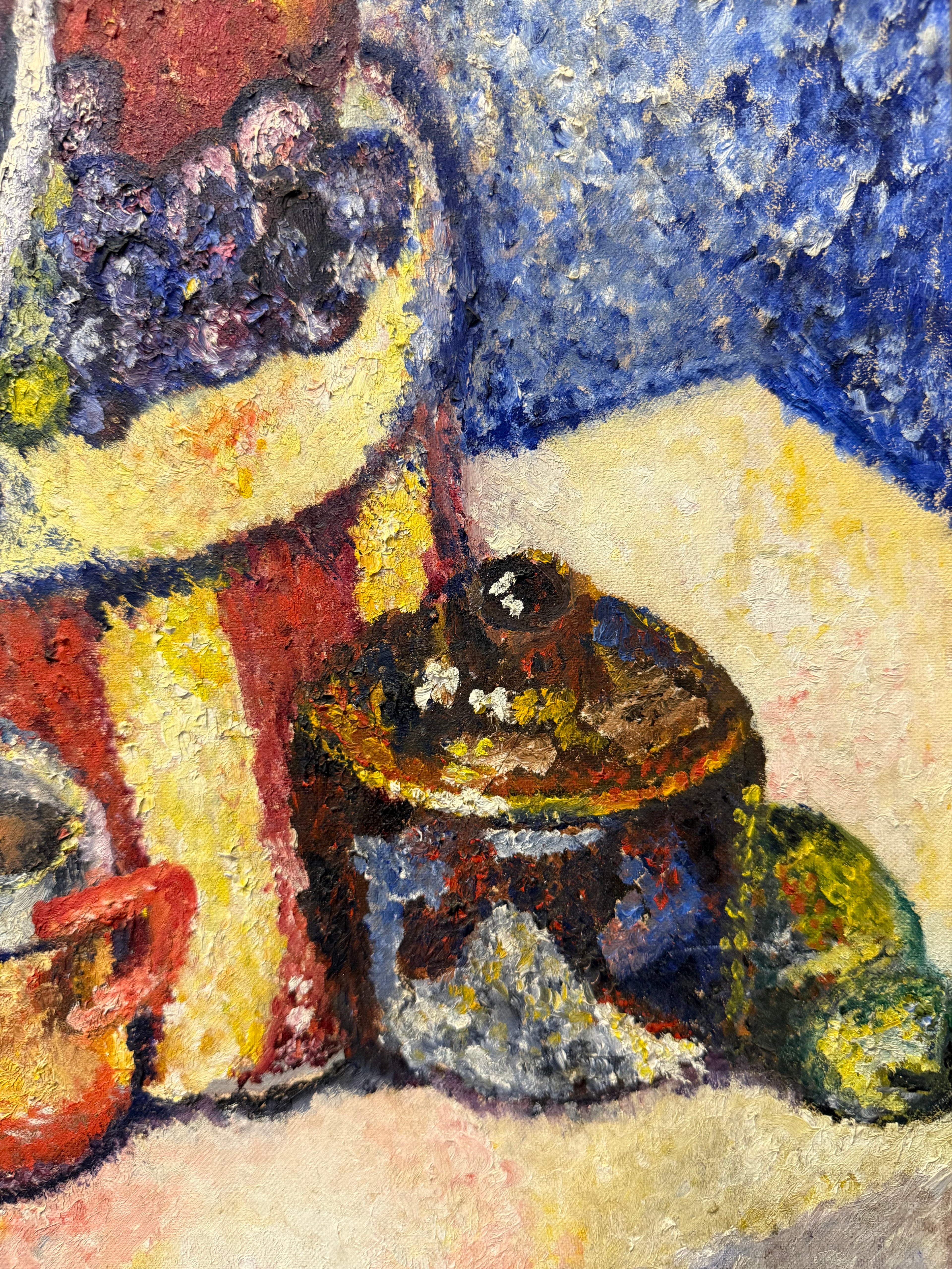 A Continental Impressionist Oil On board Still Life Painting