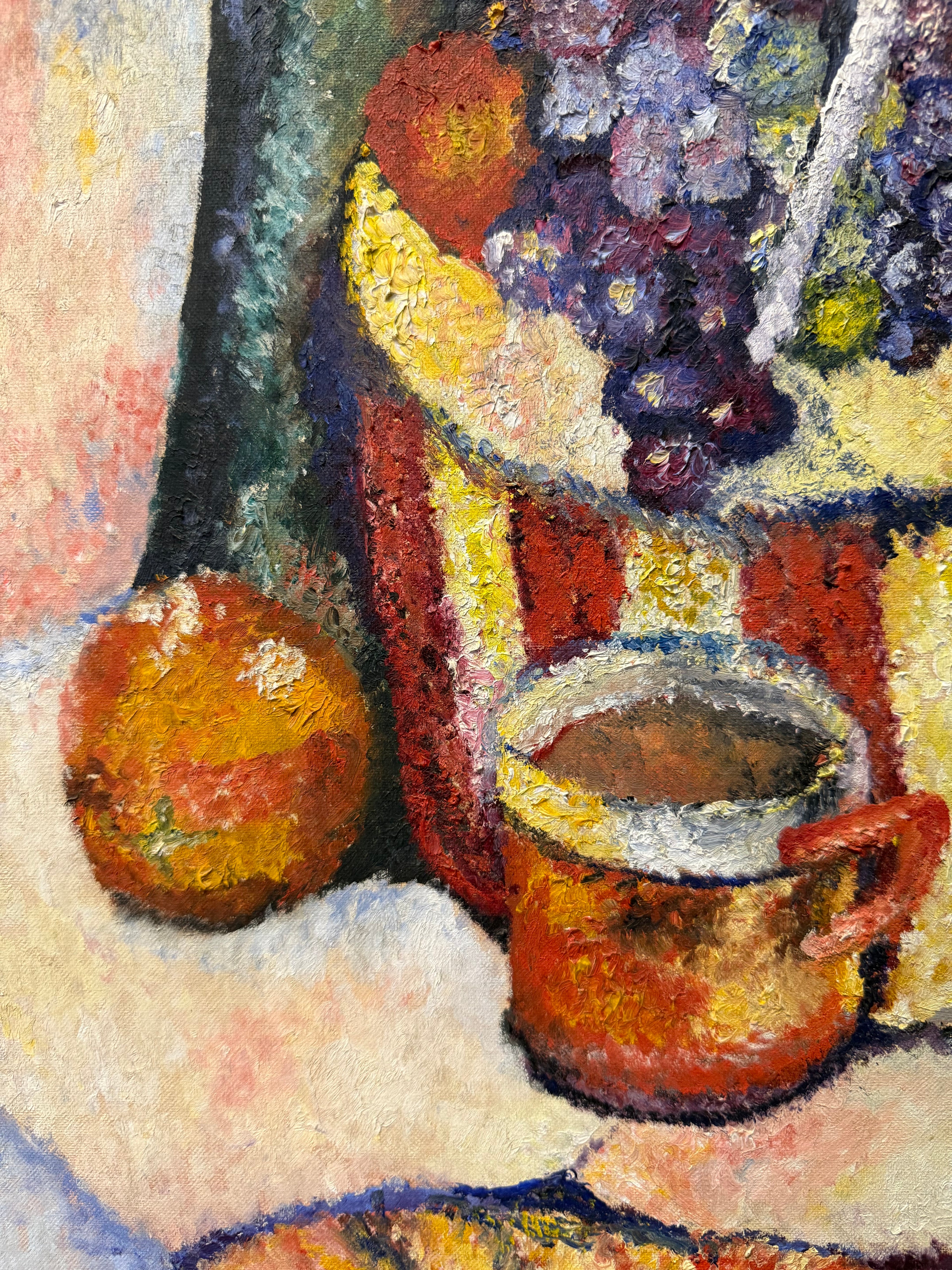 A Continental Impressionist Oil On board Still Life Painting