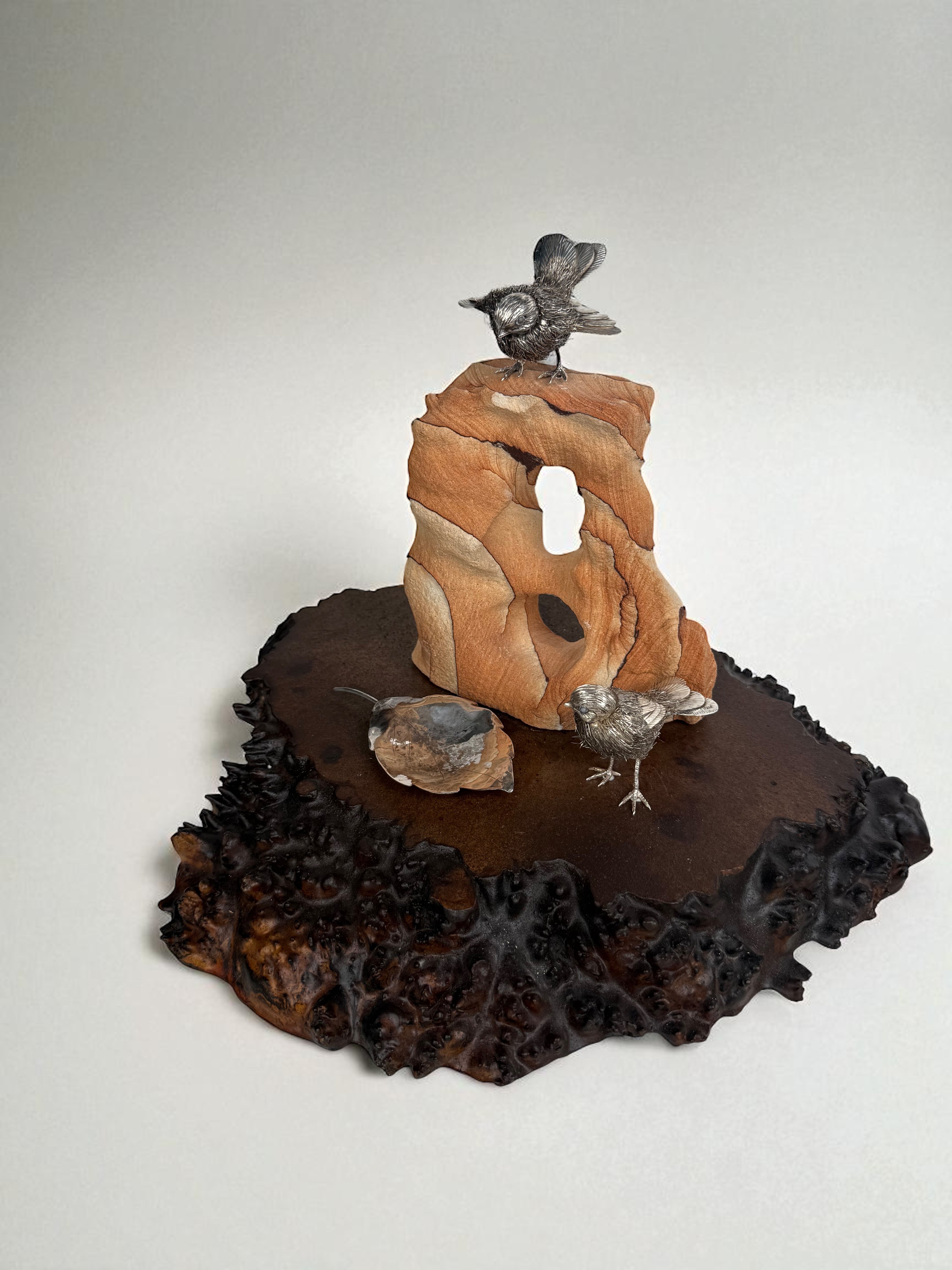 A Buccellati Sterling Silver Jewelry Tray Sculpture