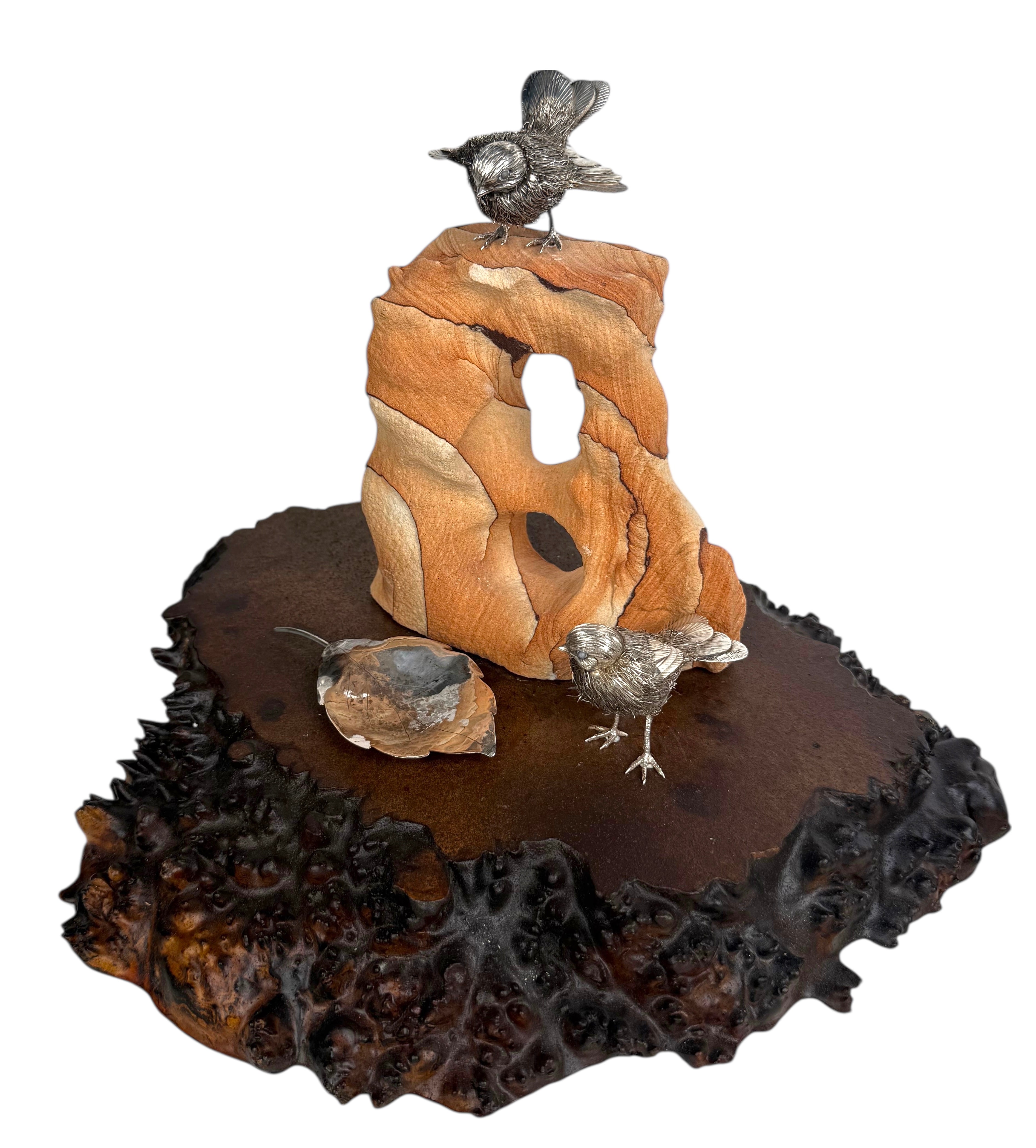 A Buccellati Sterling Silver Jewelry Tray Sculpture