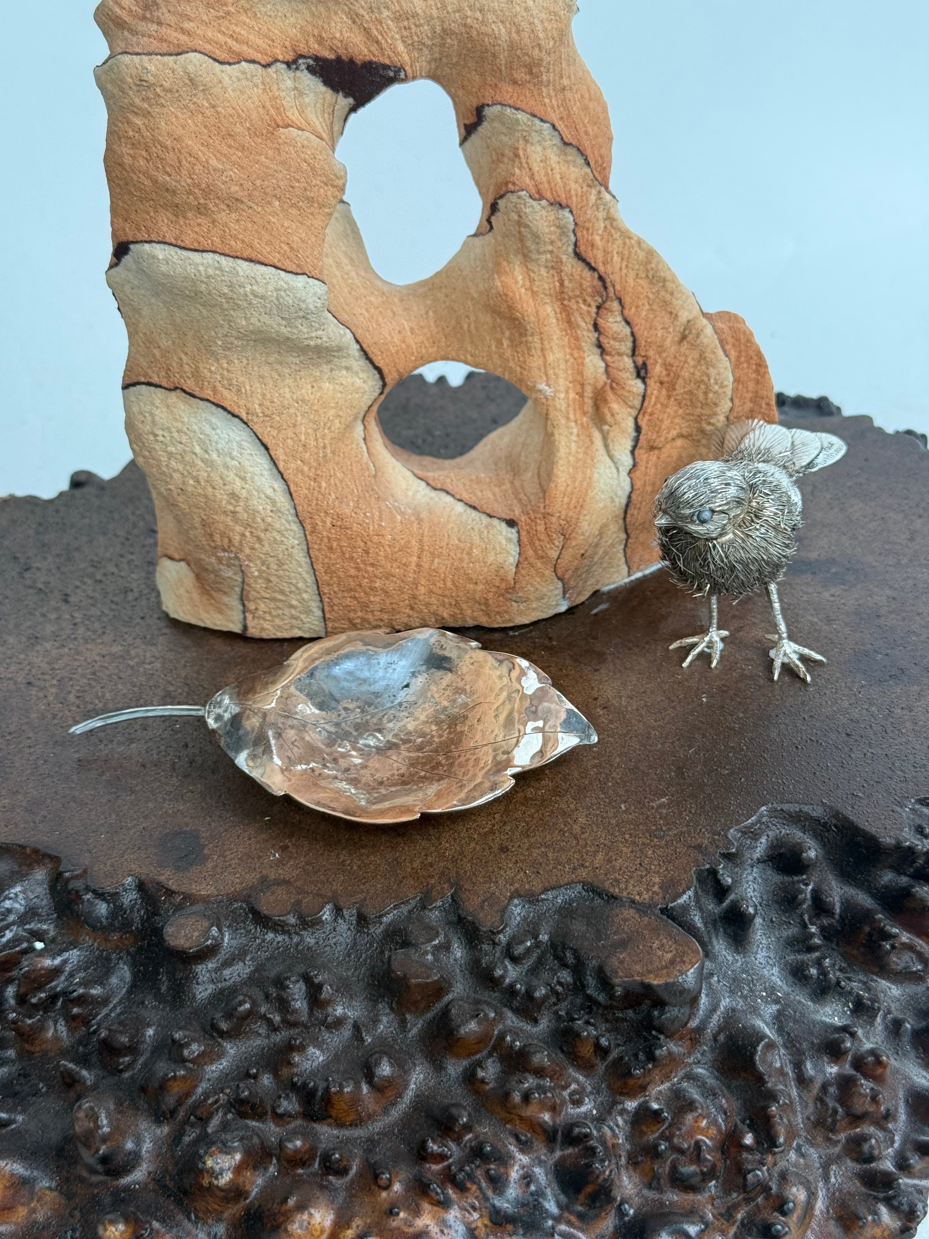 A Buccellati Sterling Silver Jewelry Tray Sculpture