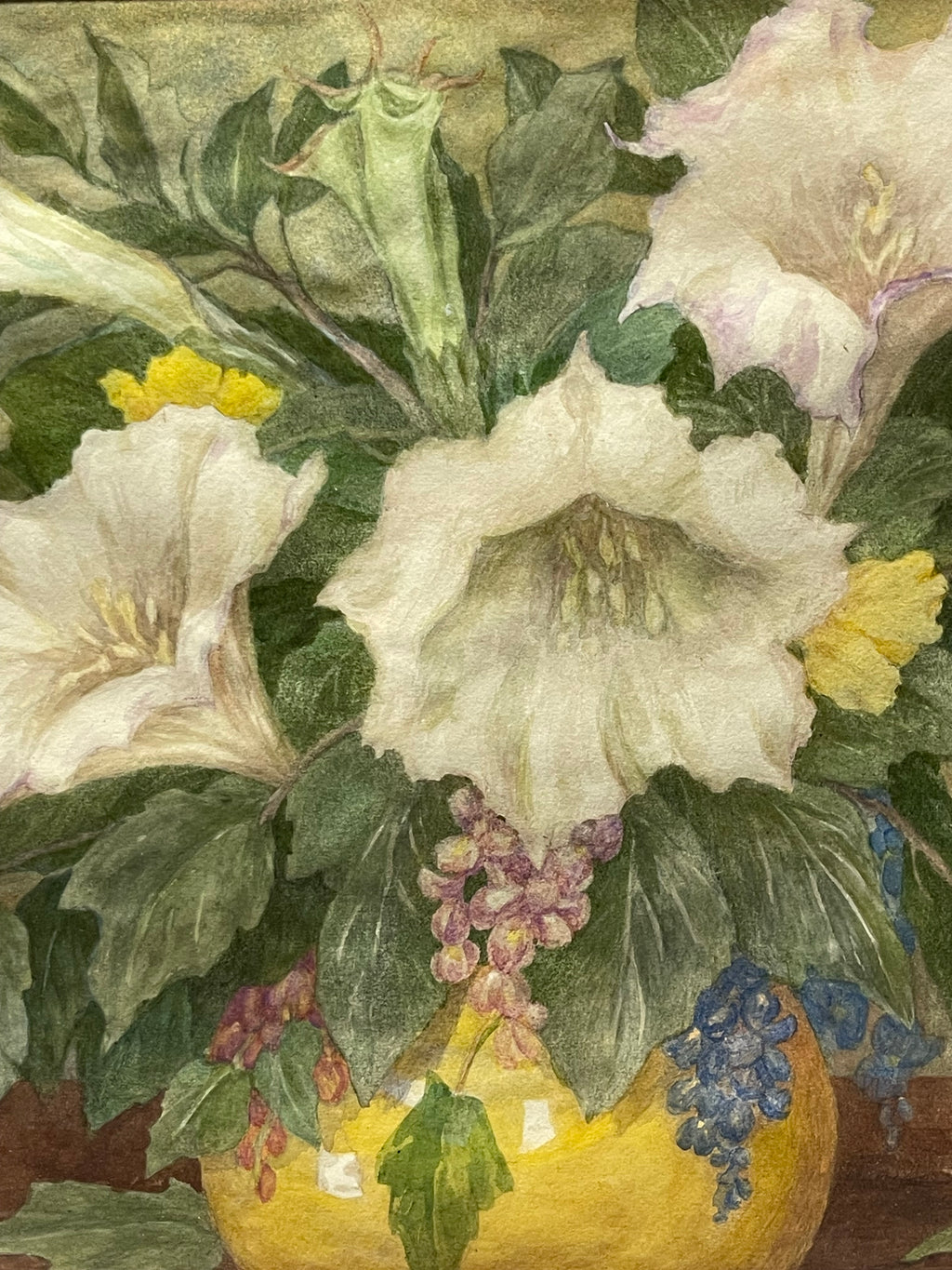 A Watercolor Still Life Bouquet Painting on Paper By Bailey Brownie