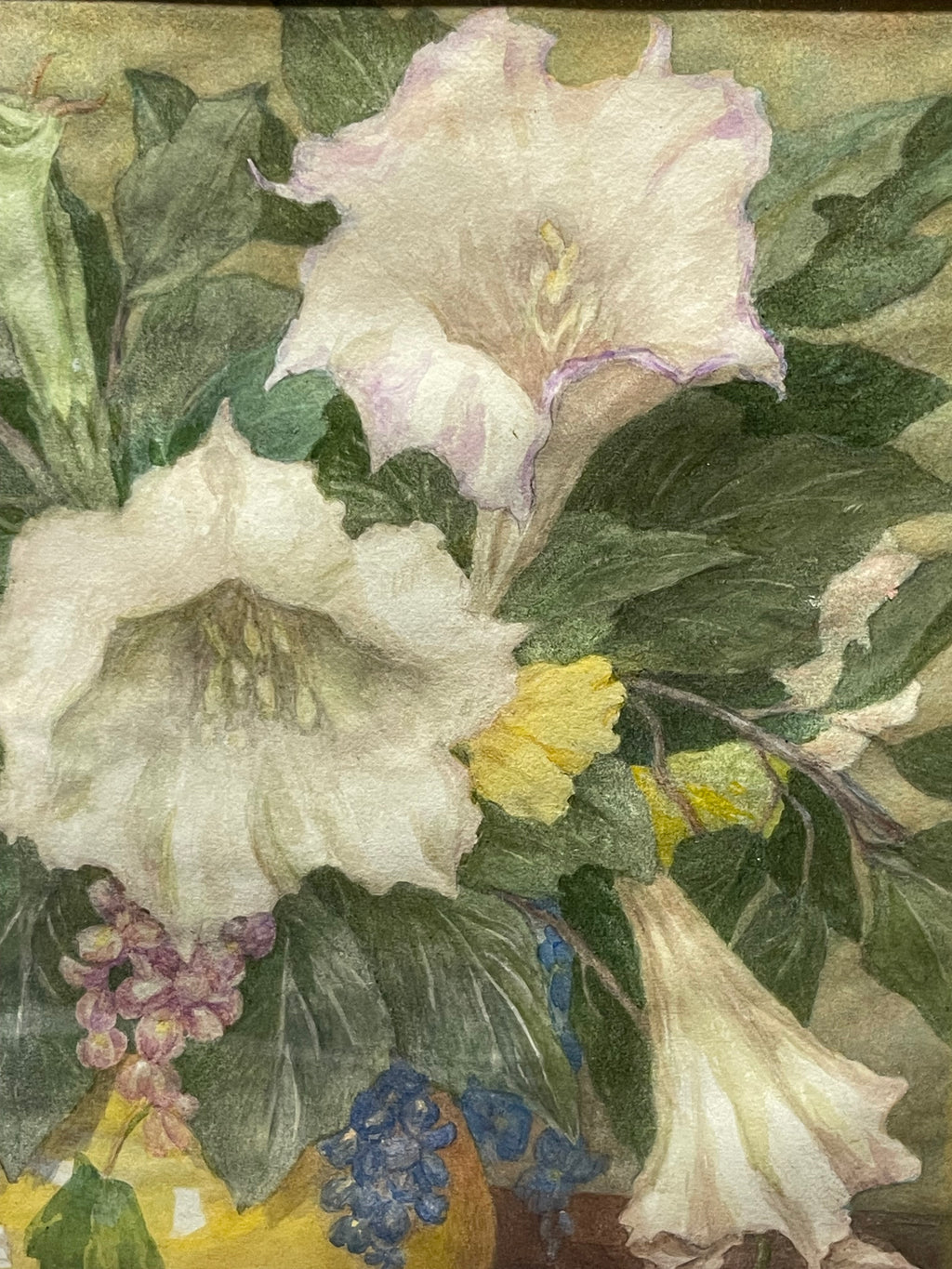 A Watercolor Still Life Bouquet Painting on Paper By Bailey Brownie