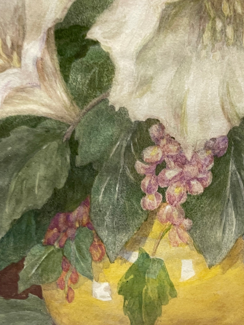 A Watercolor Still Life Bouquet Painting on Paper By Bailey Brownie
