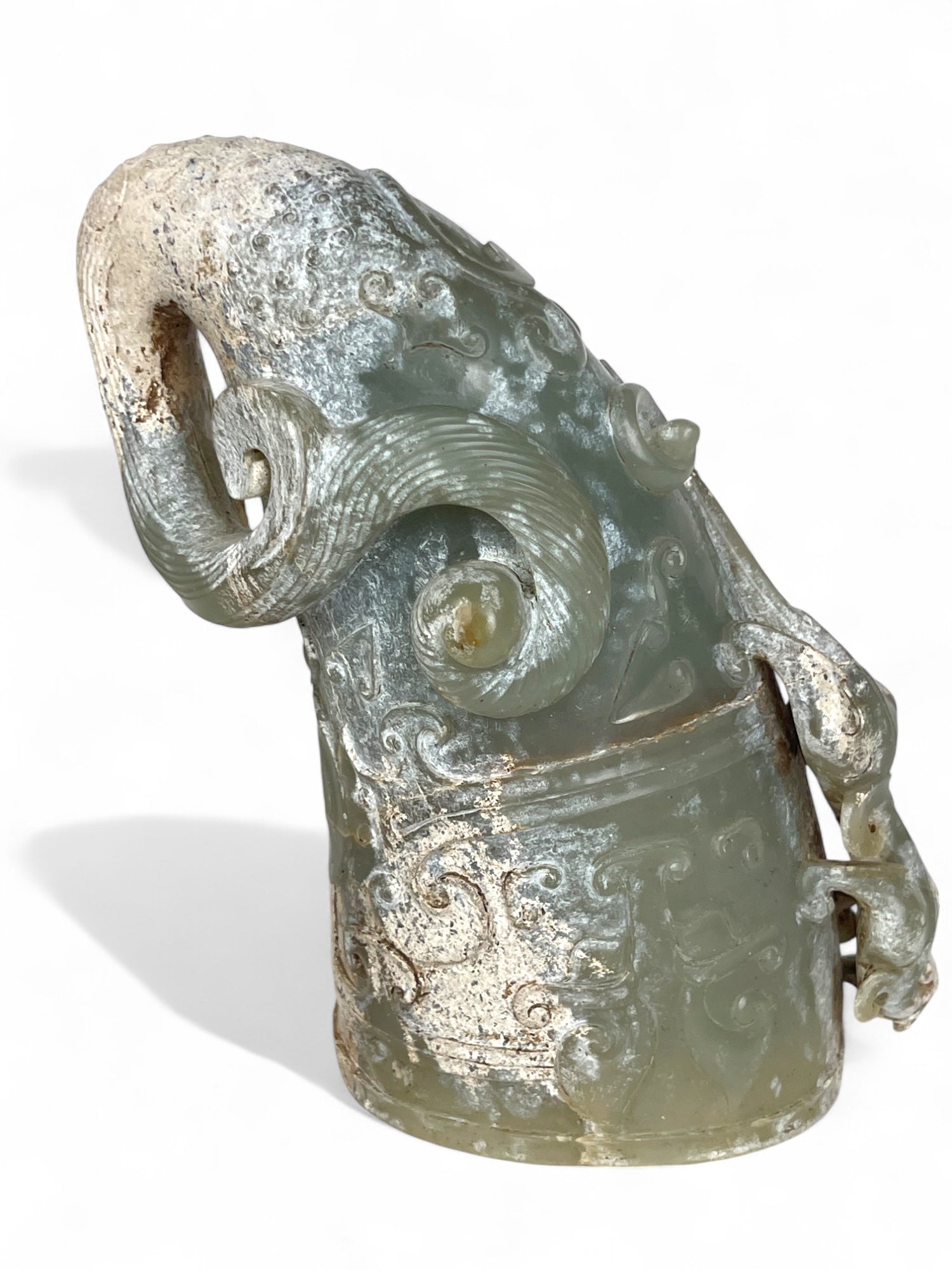 A Chinese Hand Carved Jade Vessel