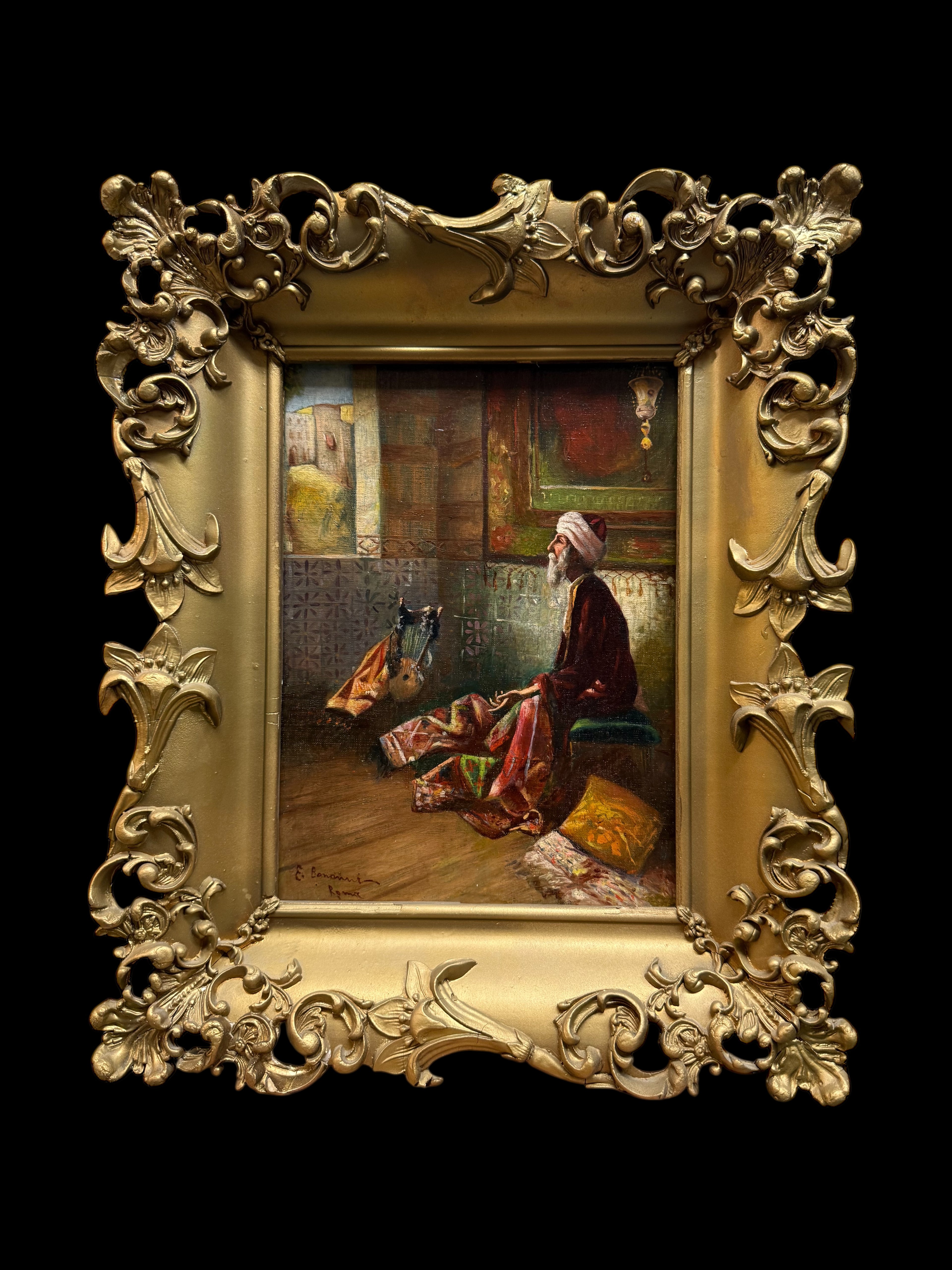 An Arabian Orientalist Oil On Canvas