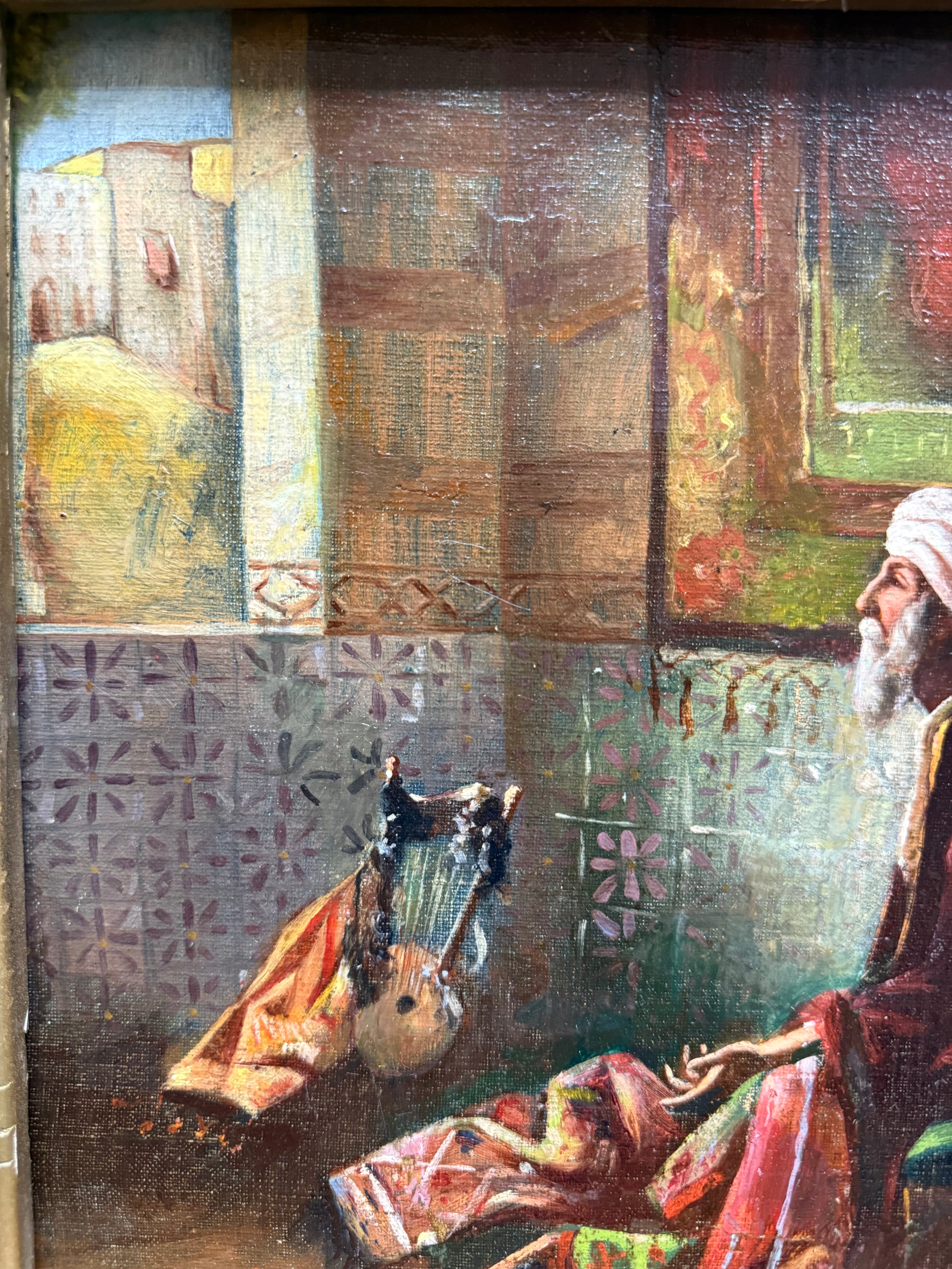 An Arabian Orientalist Oil On Canvas