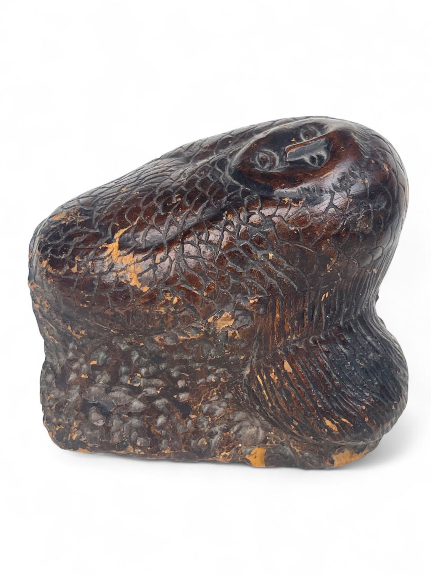 A 6th/7th Century Continental Antique Mythical Coiled Snake with a Human Head