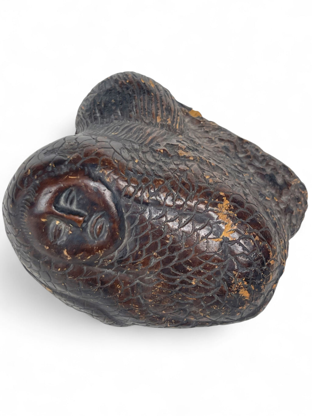 A 6th/7th Century Continental Antique Mythical Coiled Snake with a Human Head