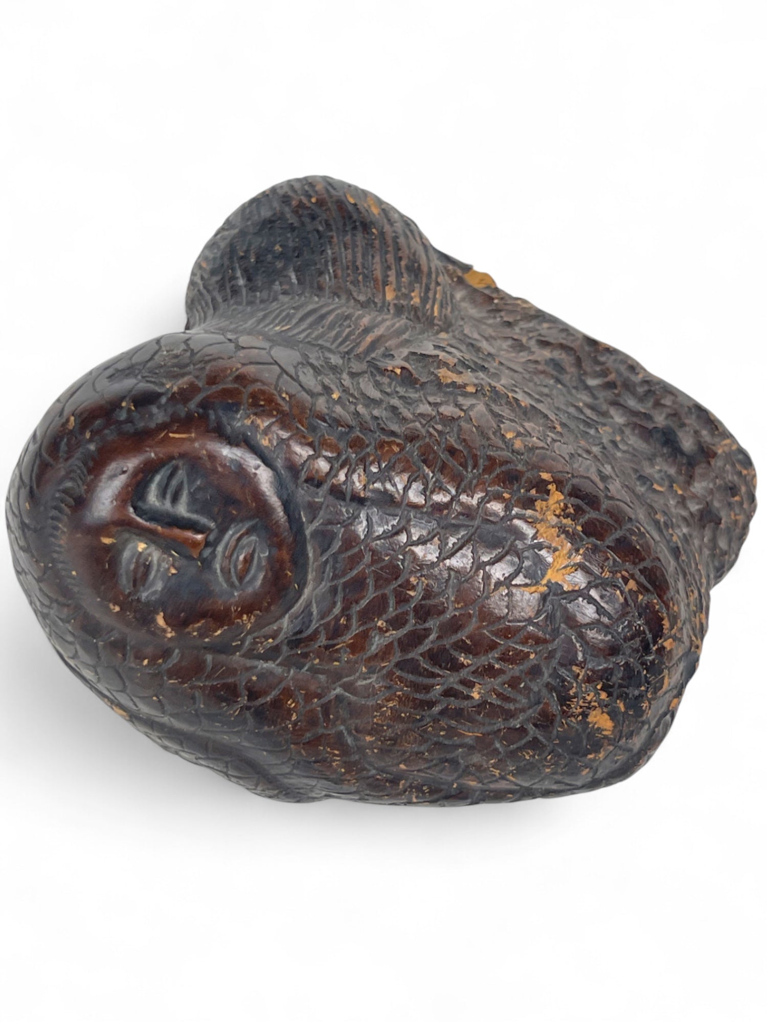 A 6th/7th Century Continental Antique Mythical Coiled Snake with a Human Head