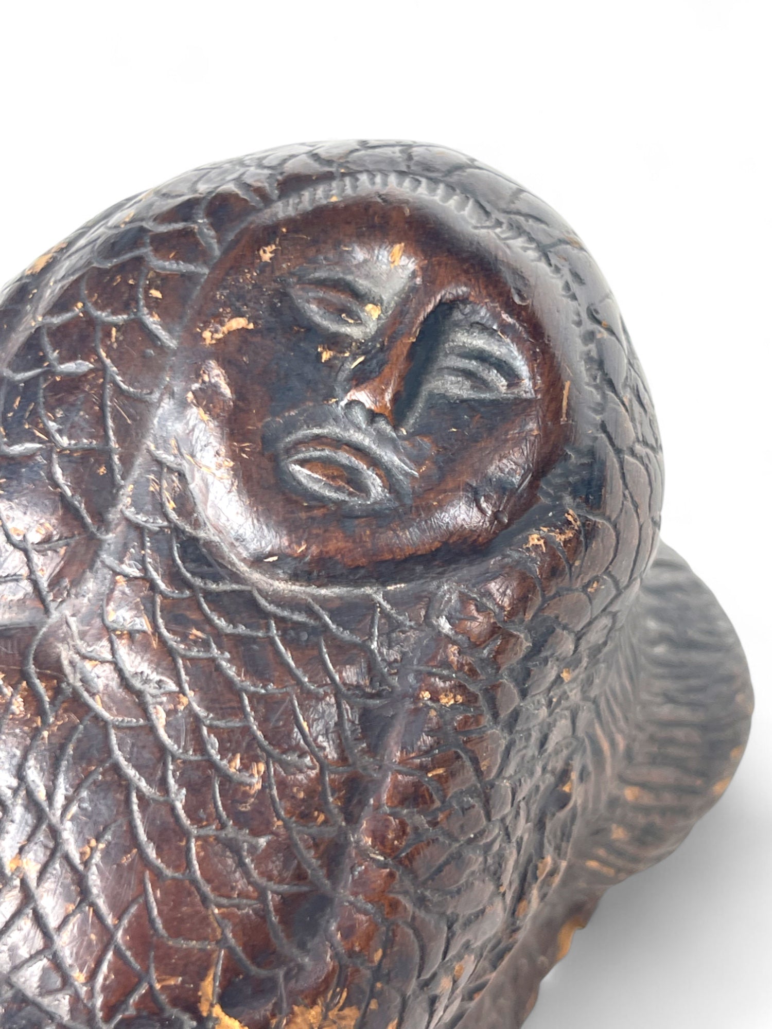 A 6th/7th Century Continental Antique Mythical Coiled Snake with a Human Head