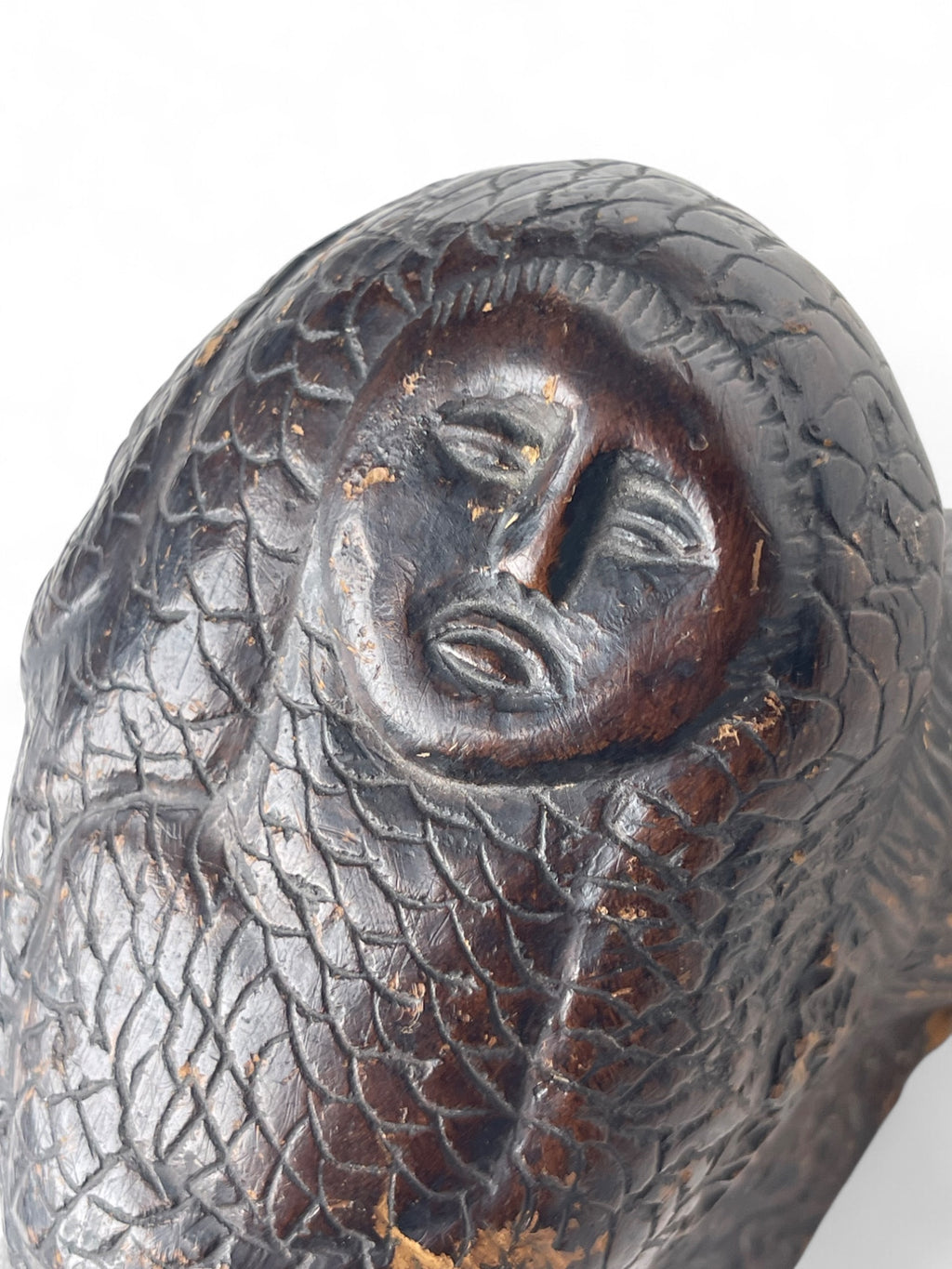 A 6th/7th Century Continental Antique Mythical Coiled Snake with a Human Head