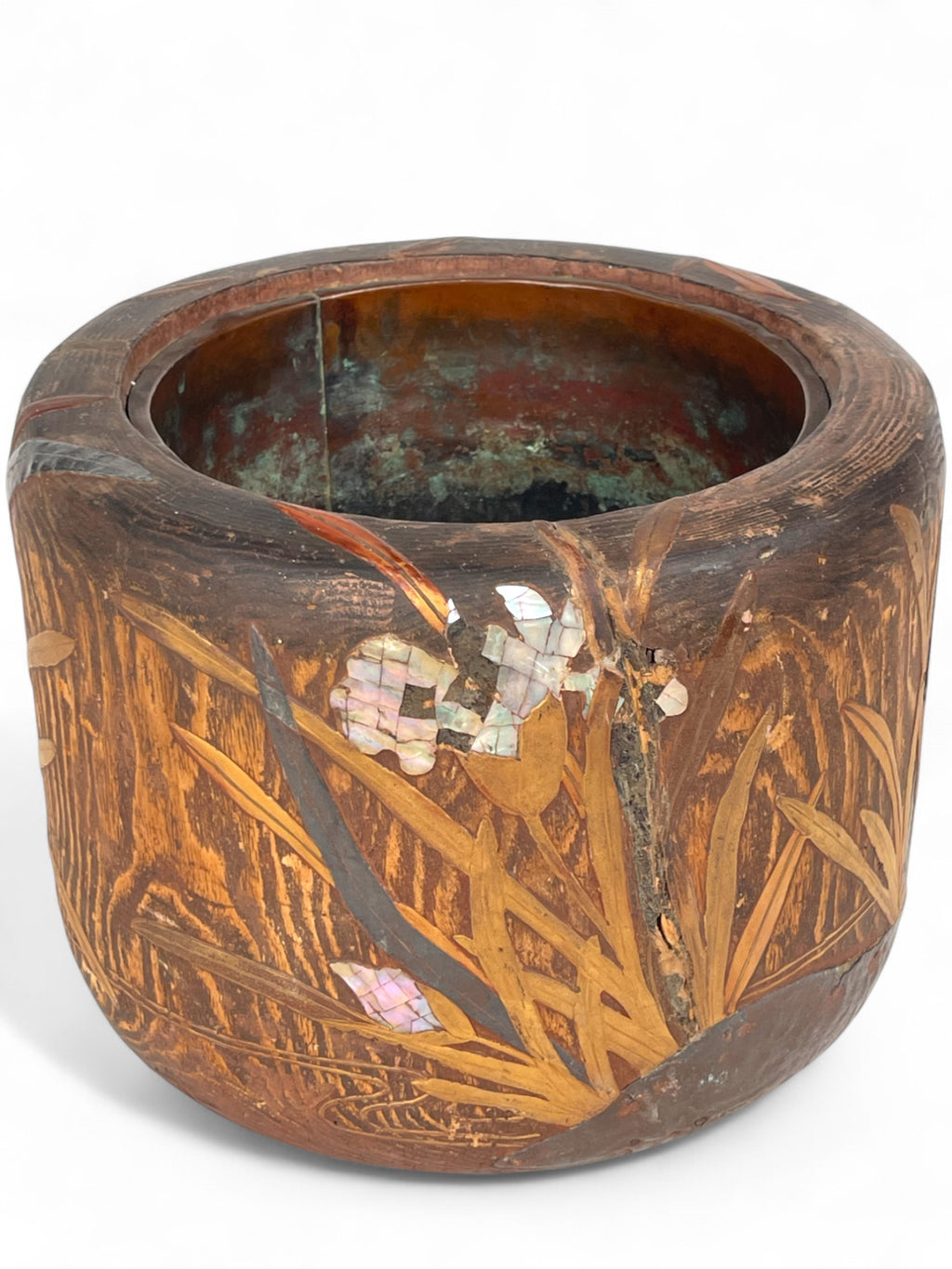 A Japanese Meiji Period Root Wood Hibachi Planter
