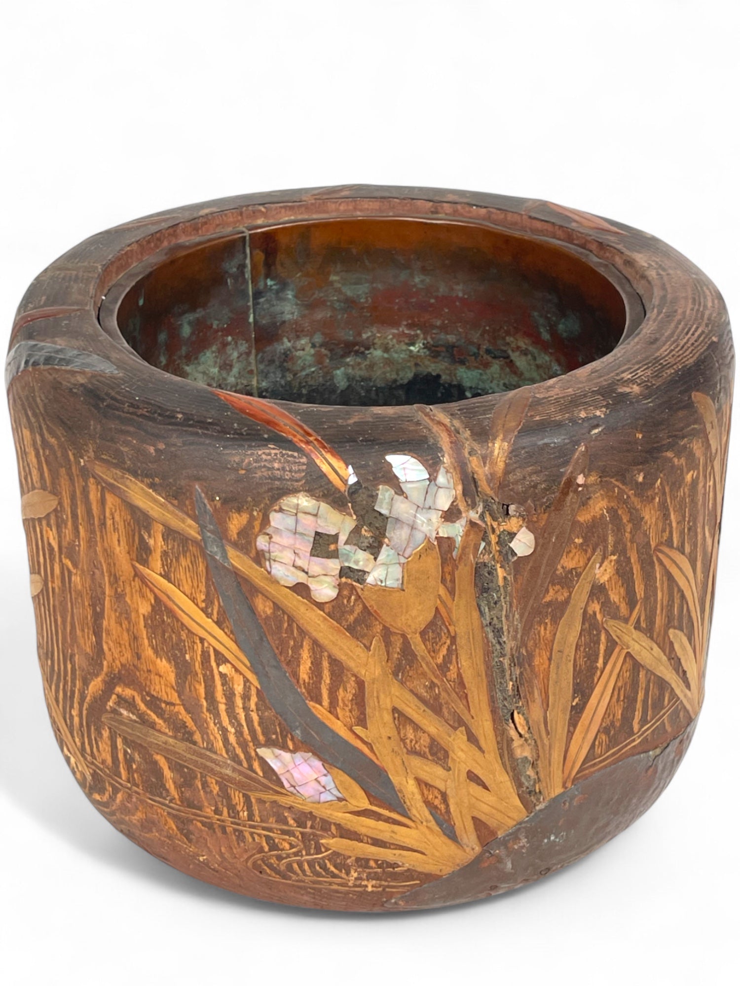A Japanese Meiji Period Root Wood Hibachi Planter