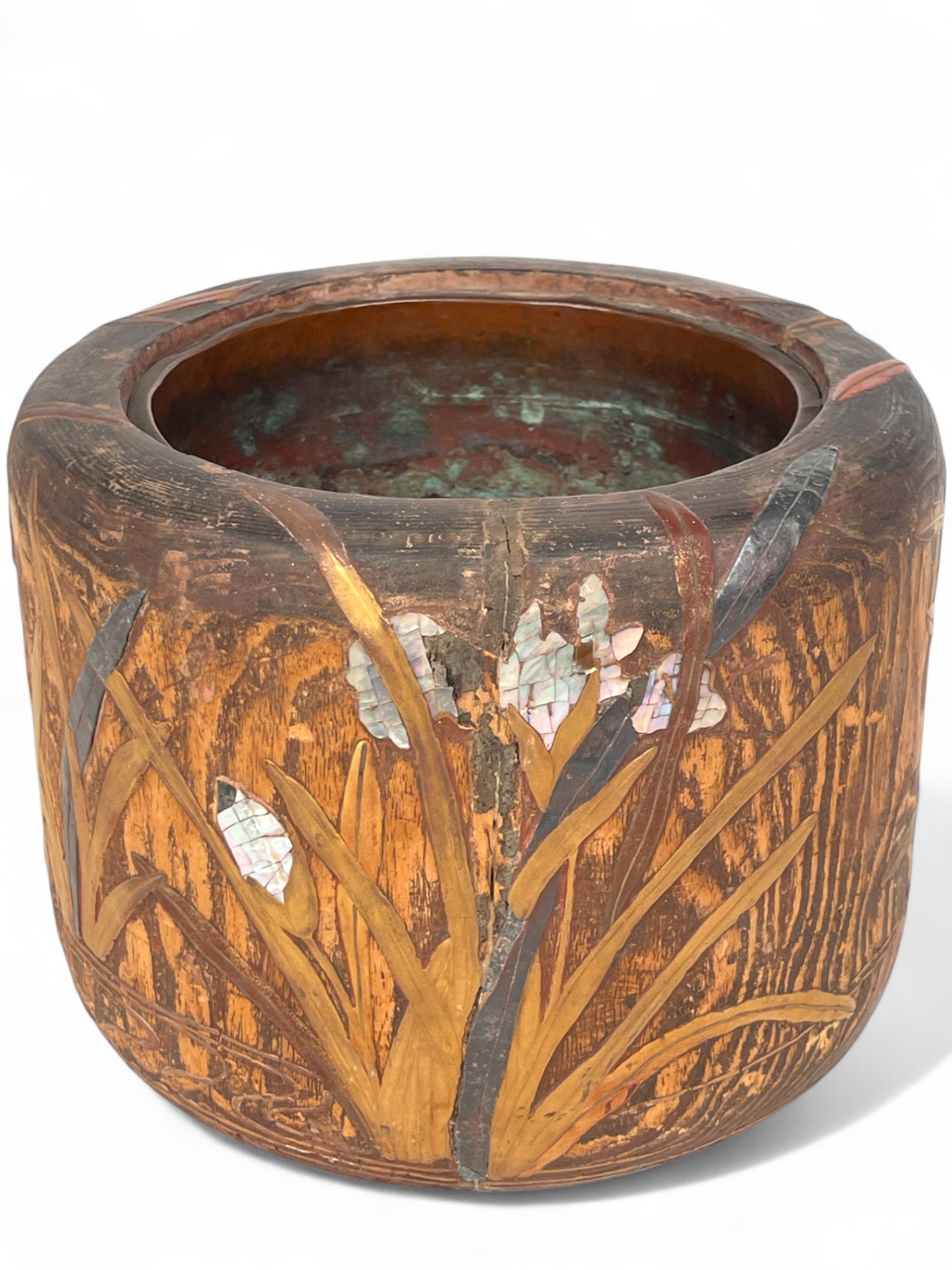 A Japanese Meiji Period Root Wood Hibachi Planter